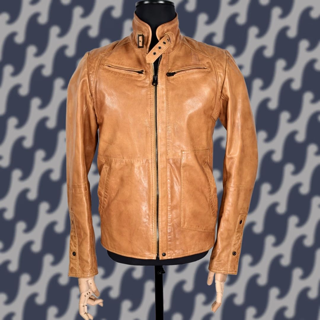 G-Star G-Star Brando Leather Jacket Mens M Brown Leather Jacket Size M Size US M / EU 48-50 / 2 - 1 Thumbnail
