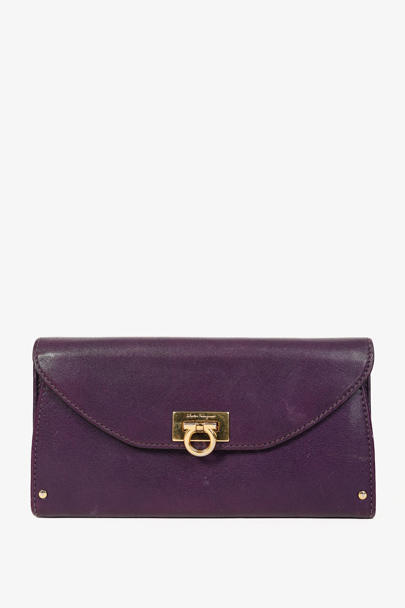 Salvatore Ferragamo Salvatore Ferragamo Gancini Leather Continental Wallet Size ONE SIZE - 1 Thumbnail