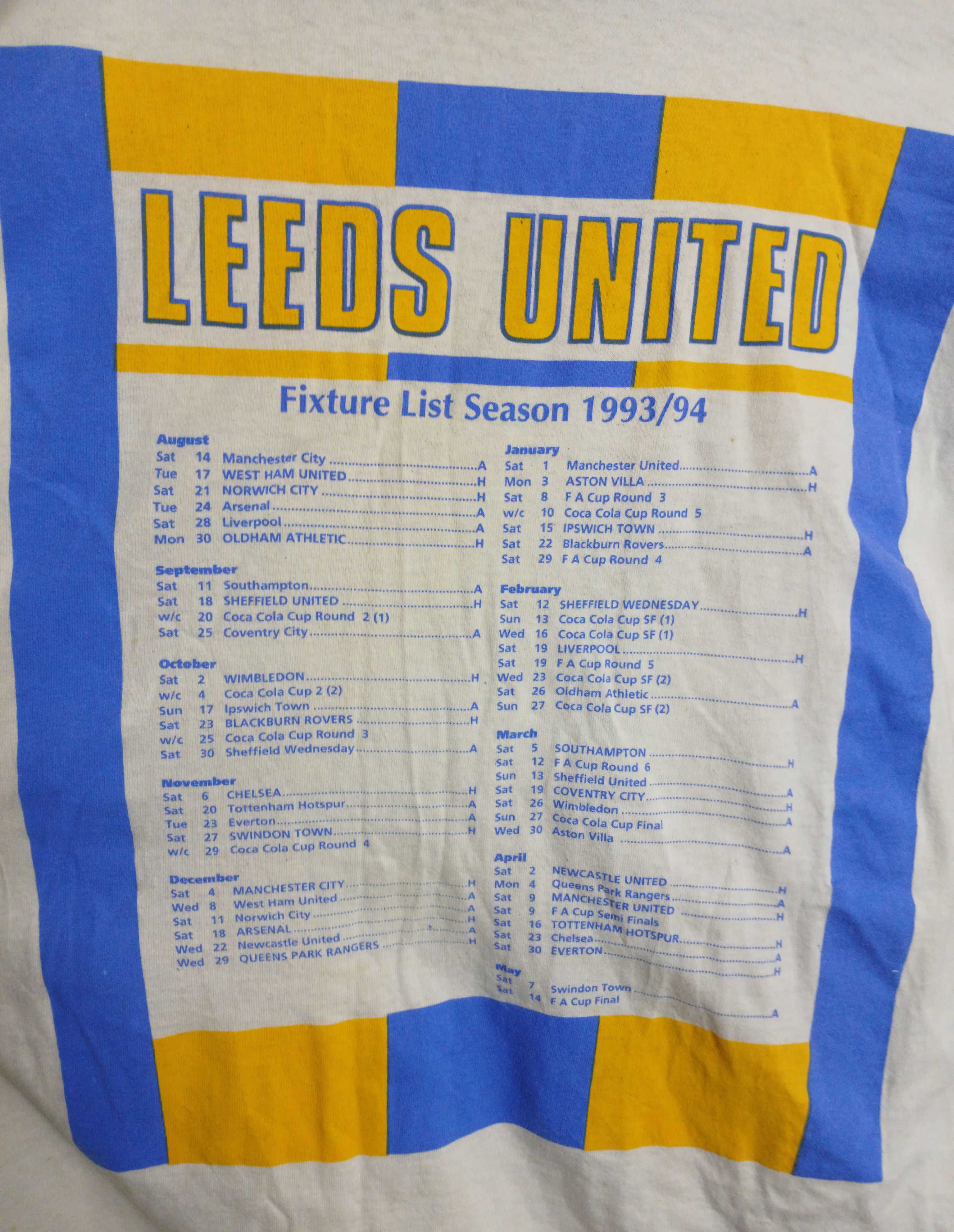 Other Leeds United Season 1993/1994 Football T-Shirt Size US XL / EU 56 / 4 - 4 Thumbnail