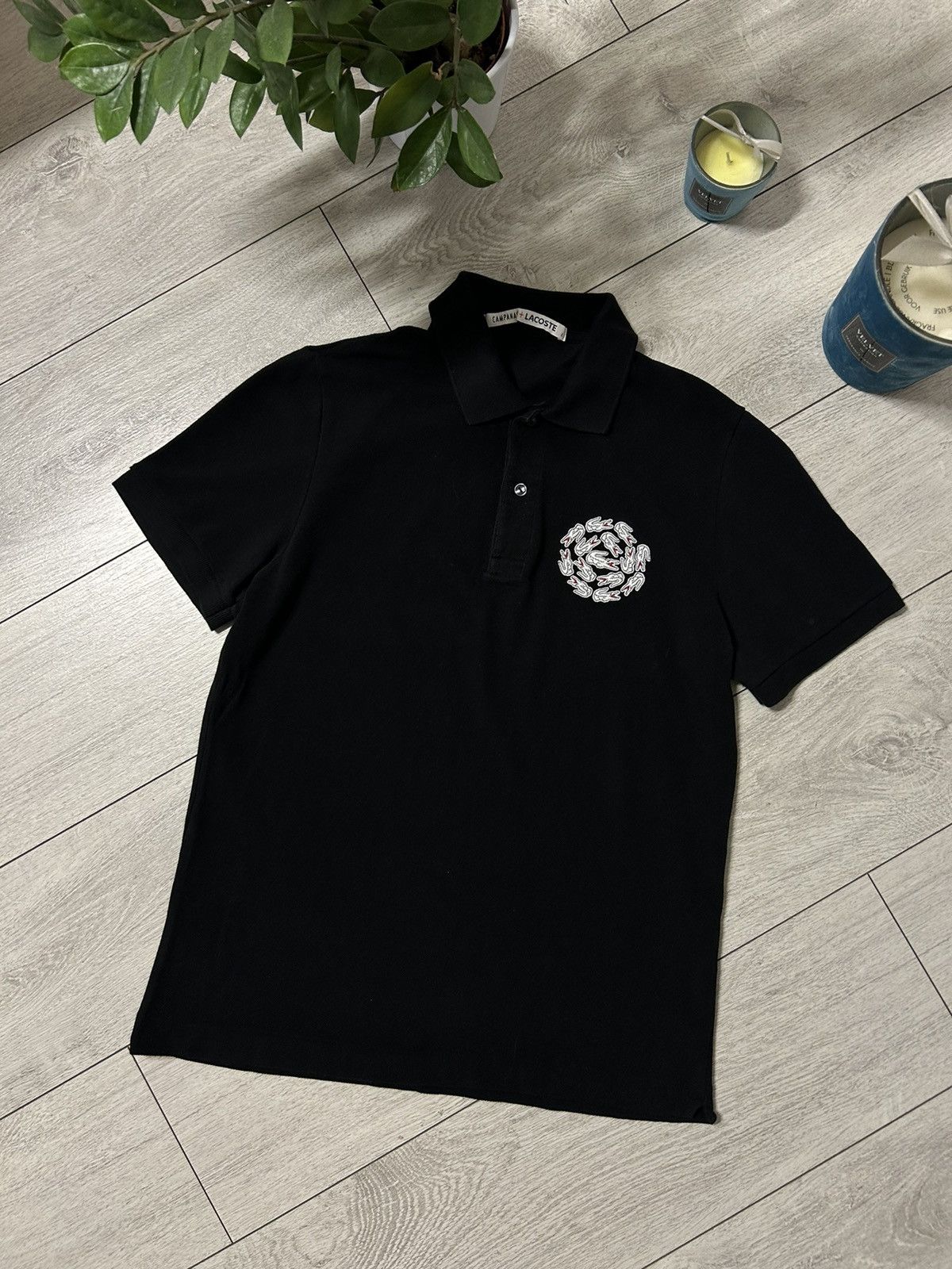 Lacoste × Vintage Limited Edition Campanas X Lacoste Black Polo M Size US M / EU 48-50 / 2 - 1 Thumbnail