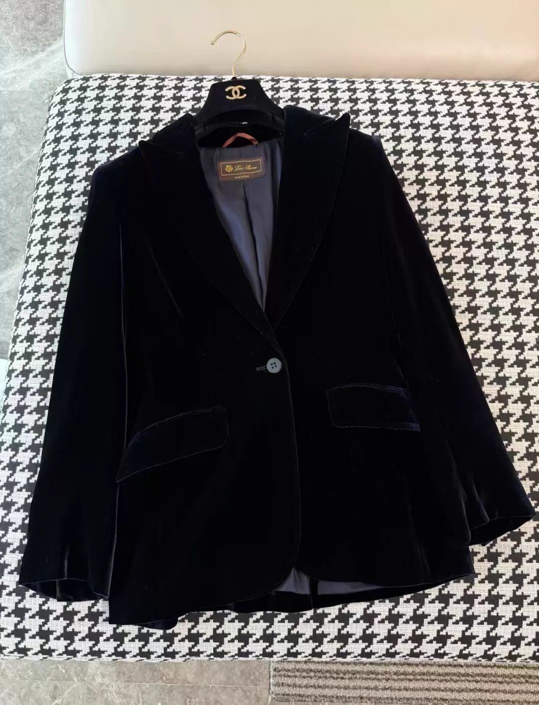Loro Piana Loro Piana flocked blazer 40 navy blue Size S / US 4 / IT 40 - 4 Thumbnail