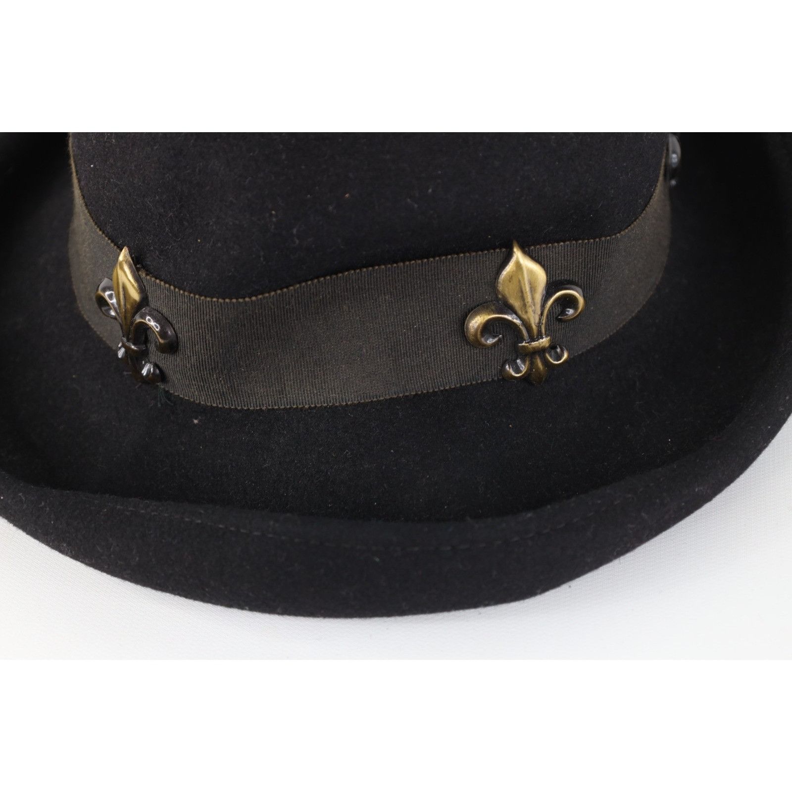 Vintage Vintage 90s Express Felt Wool Fleur de Lis Boho Chic Hat Cap Size ONE SIZE - 2 Thumbnail