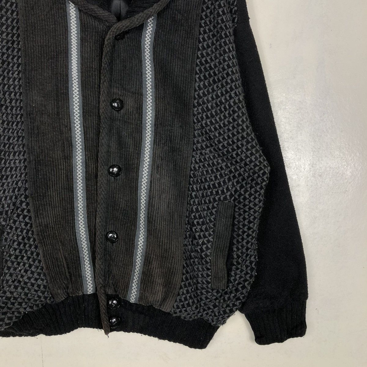 Japanese Brand × Vintage 📌VINTAGE BOMBER JACKET KNIT RUDOLF VALENTINO Size US M / EU 48-50 / 2 - 6 Thumbnail