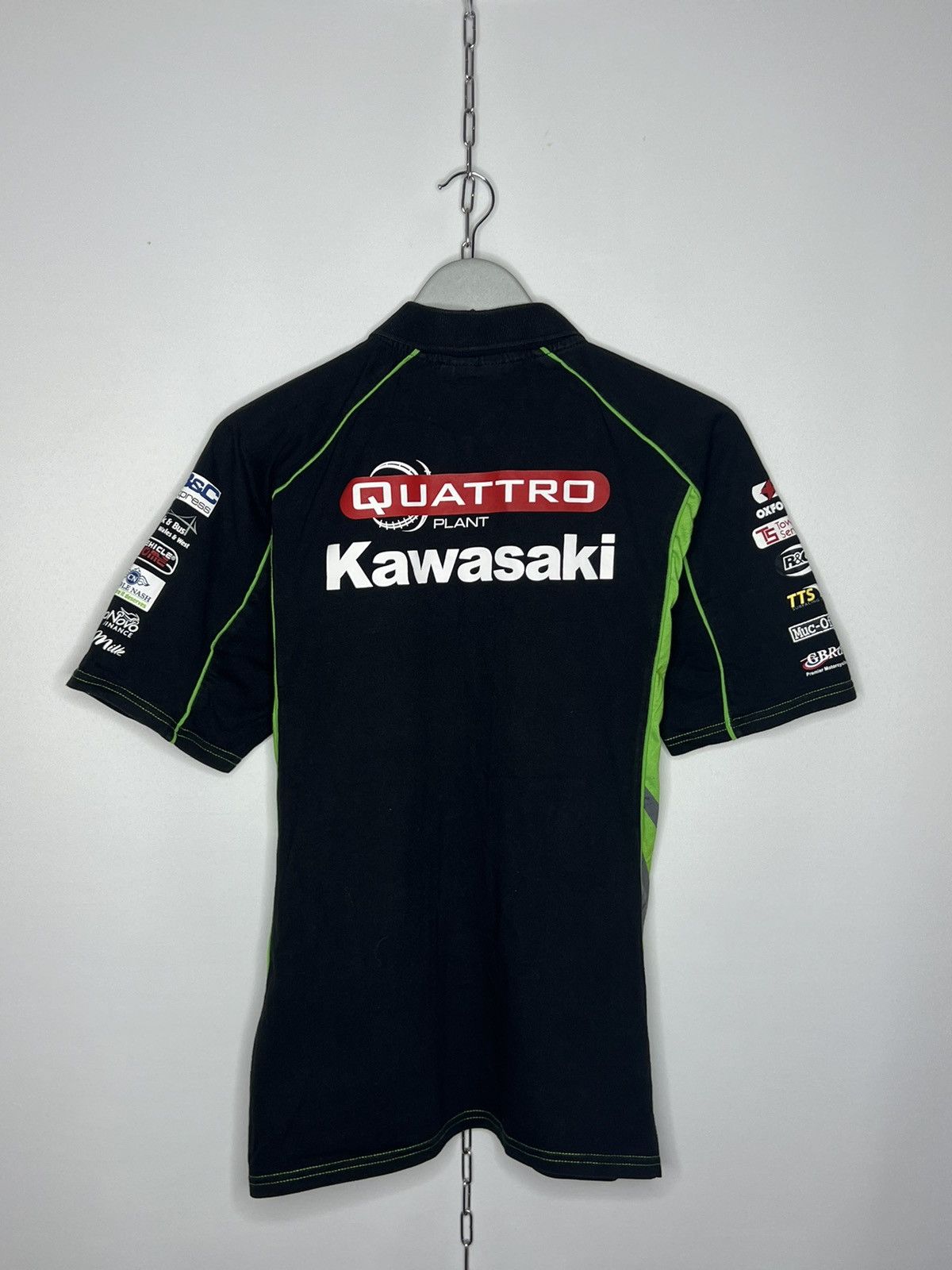 Formula 1 🏎️Vintage Kawasaki Quattro Racing Polo Shirt Tee Short Sleeve Size US L / EU 52-54 / 3 - 6 Thumbnail