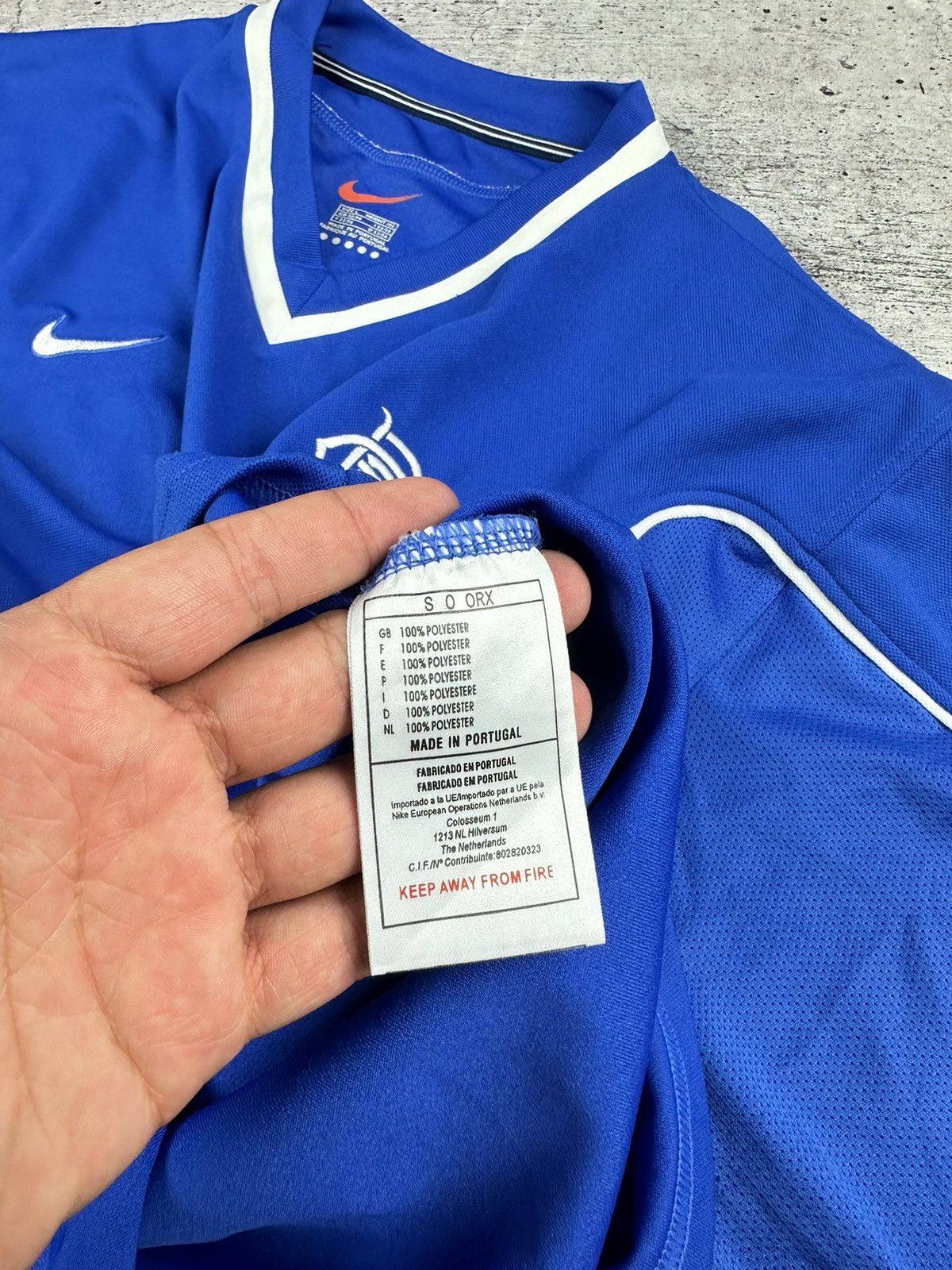 Nike 1999/00 Nike Rangers FC Vintage Soccer Jersey Size US L / EU 52-54 / 3 - 12 Thumbnail