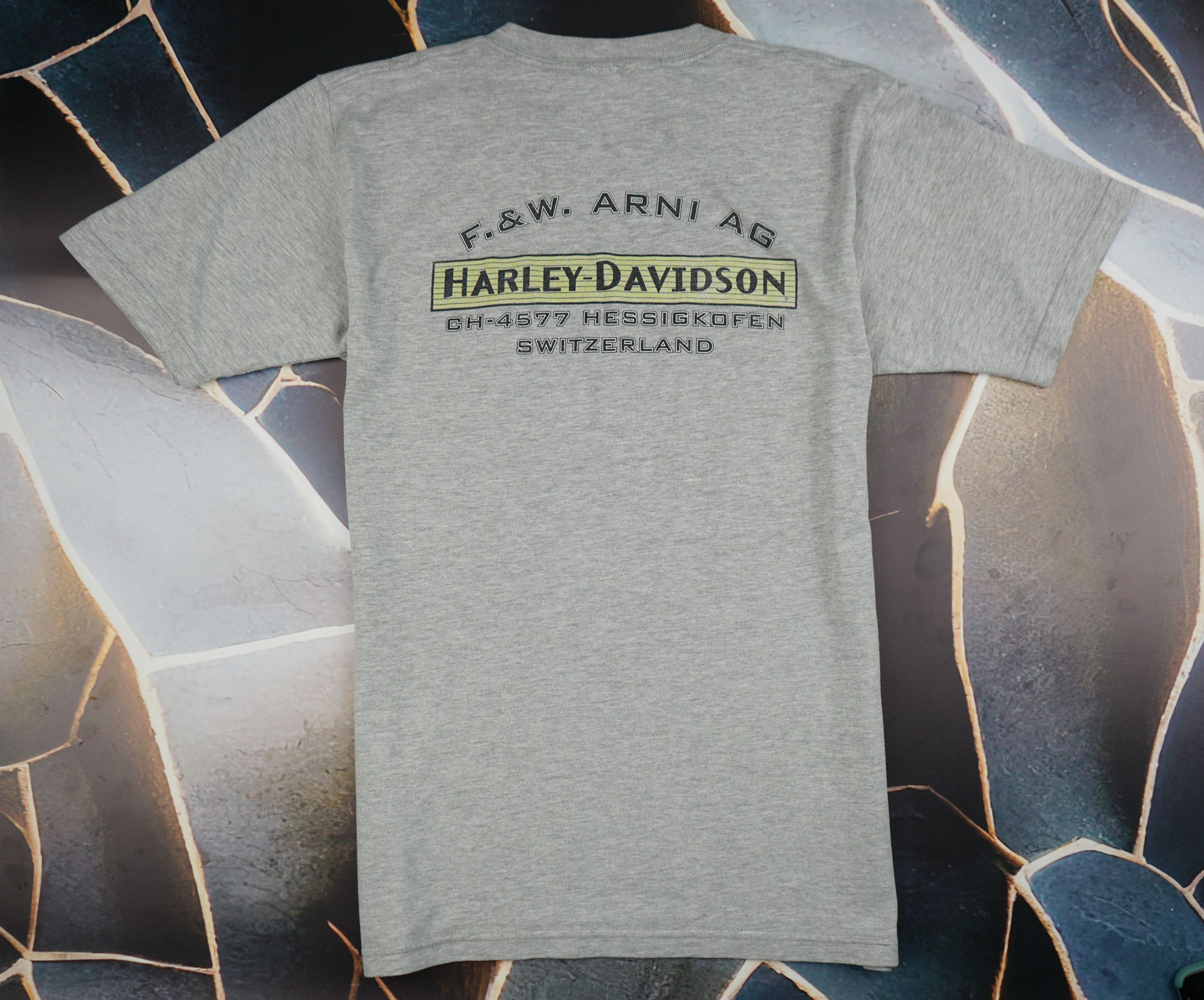 Harley Davidson × Vintage Vintage 2000 Harley Davidson Switzerland T-Shirt Size US S / EU 44-46 / 1 - 6 Thumbnail