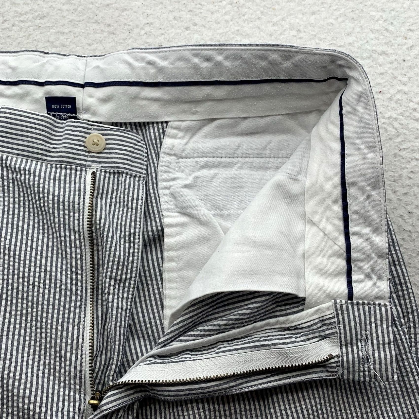 Vintage Polo Golf Shorts Mens 33 Gray White Stripe 9" Fairway Dad Preppy Size US XS / EU 42 / 0 - 3 Thumbnail