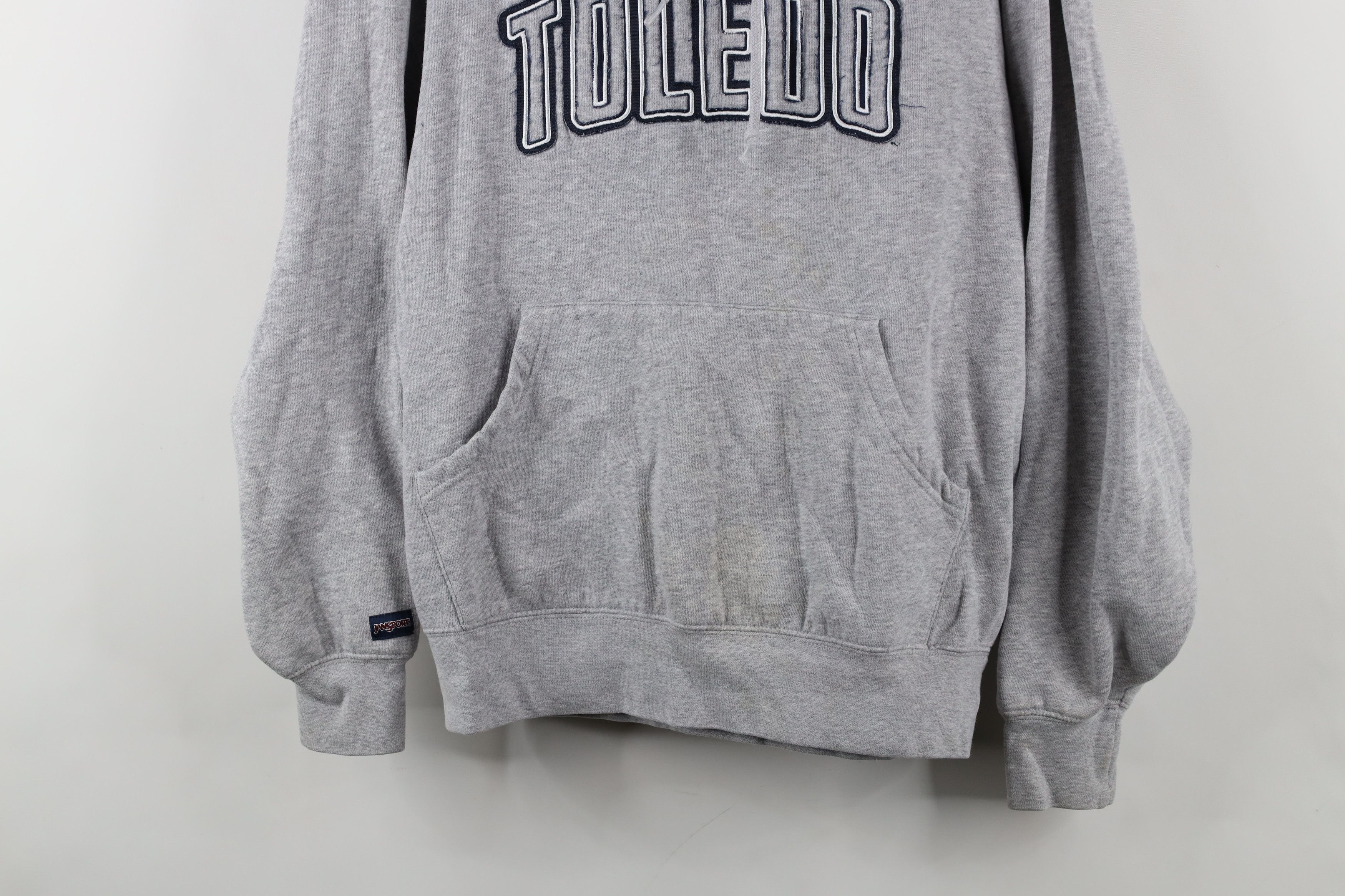 Vintage Vintage 90s University of Toledo Hoodie Sweatshirt Gray Size M / US 6-8 / IT 42-44 - 3 Thumbnail