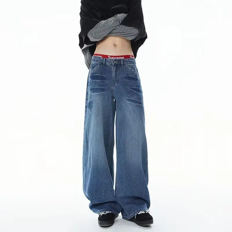 Japanese Brand Retro loose high street straight leg jeans Size US 32 / EU 48 - 5 Thumbnail