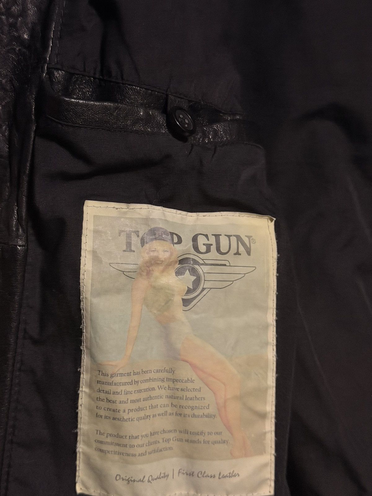 Other Vintage Top Gun Lamb Skin Leather Size US L / EU 52-54 / 3 - 4 Thumbnail