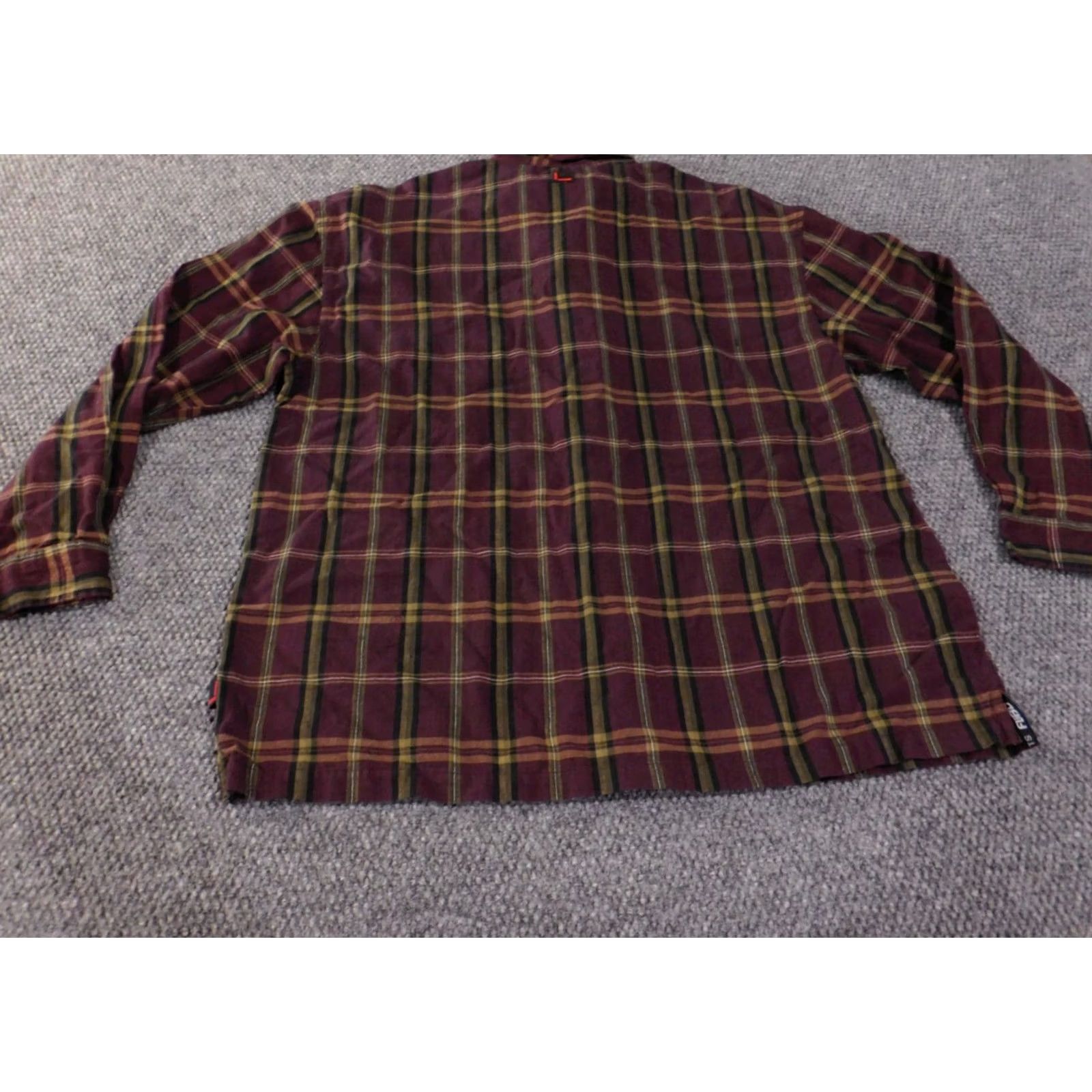 Fubu FUBU Shirt Men L Red Plaid Button-Up 90s Vintage Long Sleeve Cotton Knit Embroidered Collar Down Size US L / EU 52-54 / 3 - 7 Thumbnail