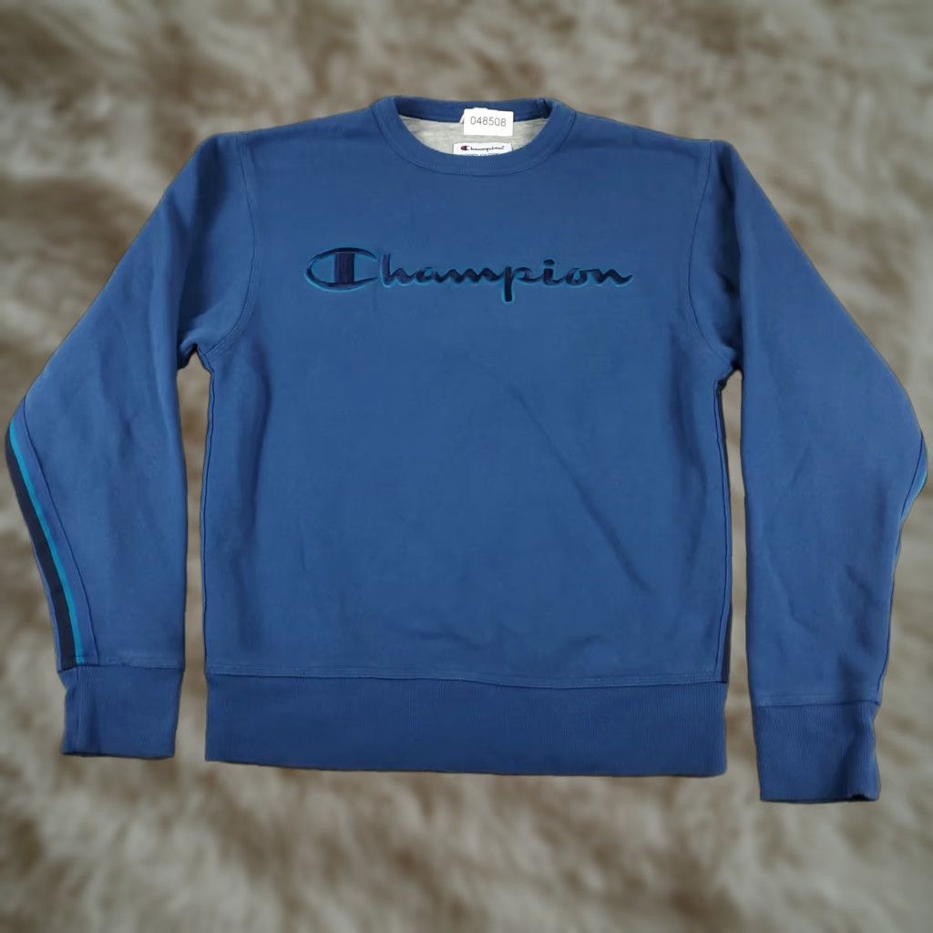 Champion Vintage Champion Mens Pullover Sweater S Blue Casual Knit Logo Zipper Long Sleeve Size US S / EU 44-46 / 1 - 1 Thumbnail