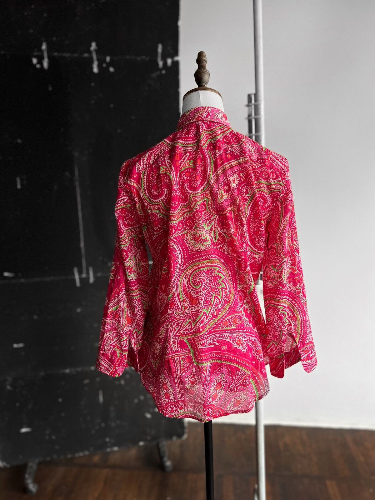 Lauren Ralph Lauren × Polo Ralph Lauren Ralph Lauren Womens Pink Paisley Formal Button Blouse Shirt Size M / US 6-8 / IT 42-44 - 2 Thumbnail