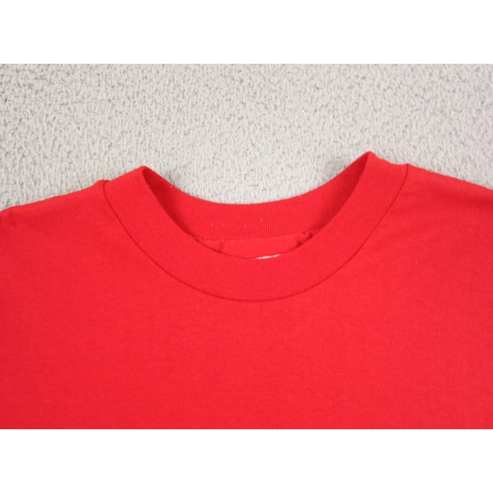 Vintage VINTAGE EAGLE USA Shirt Mens Large Red Single Stitch Blank Made in USA Tee 90s Size US L / EU 52-54 / 3 - 2 Thumbnail