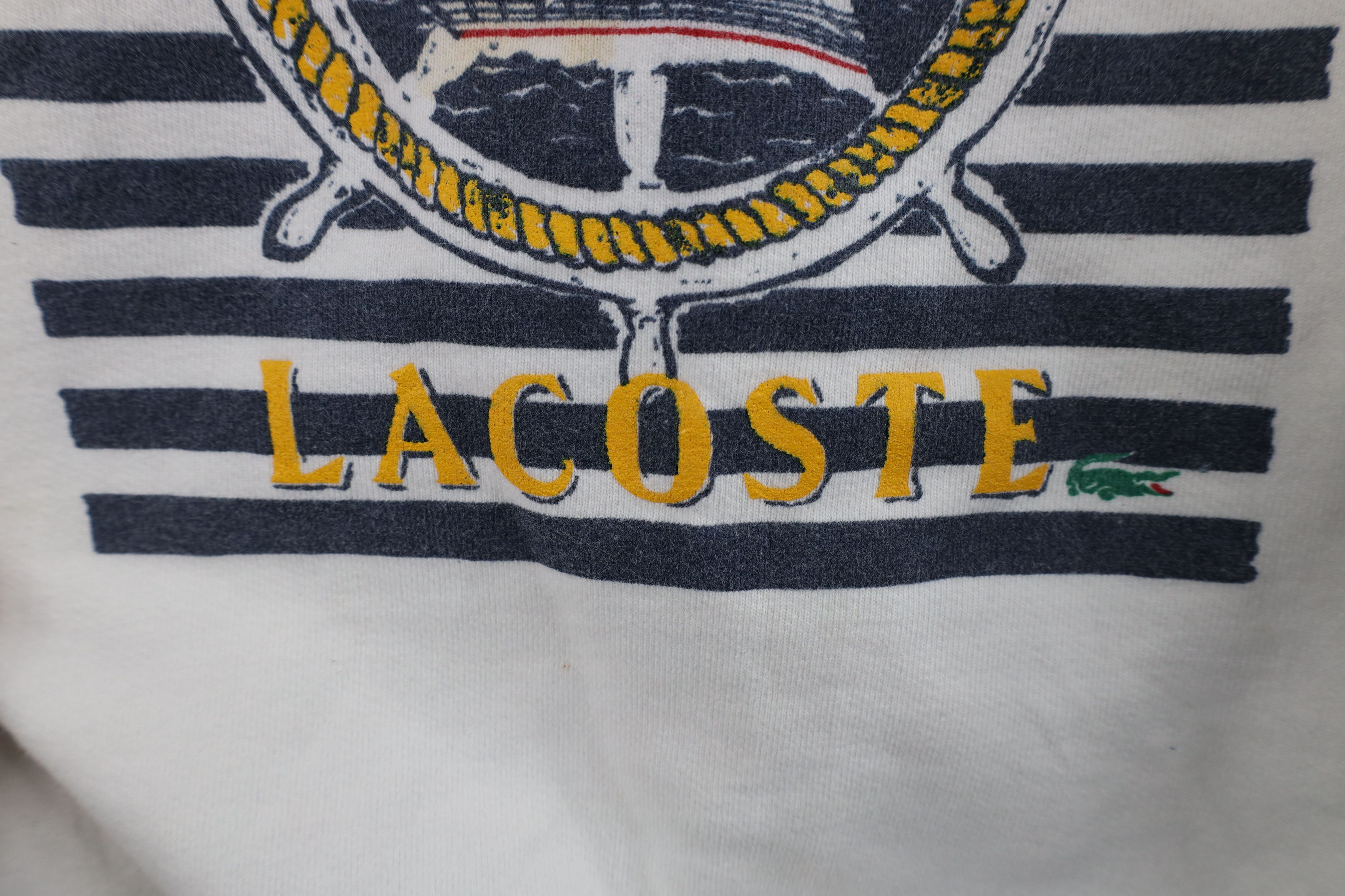 Lacoste × Vintage Vintage 80s Izod Lacoste Spell Croc Logo Sailing Sweatshirt Size US M / EU 48-50 / 2 - 7 Thumbnail