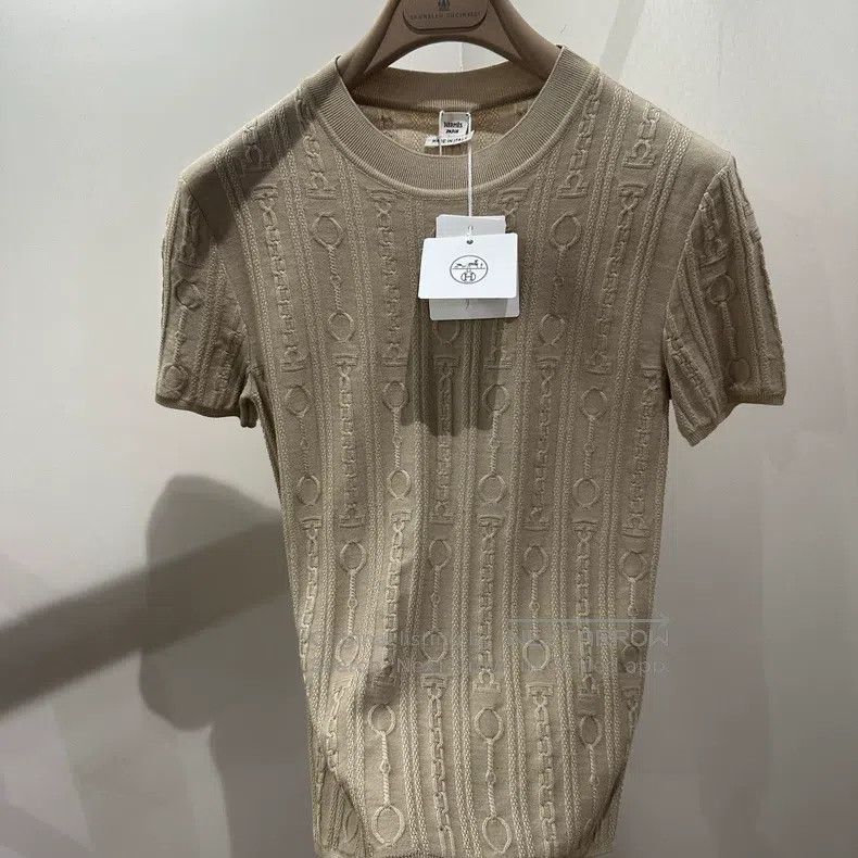 Hermes Hermes Chain jacquard knit short-sleeve Size XS / US 0-2 / IT 36-38 - 6 Thumbnail