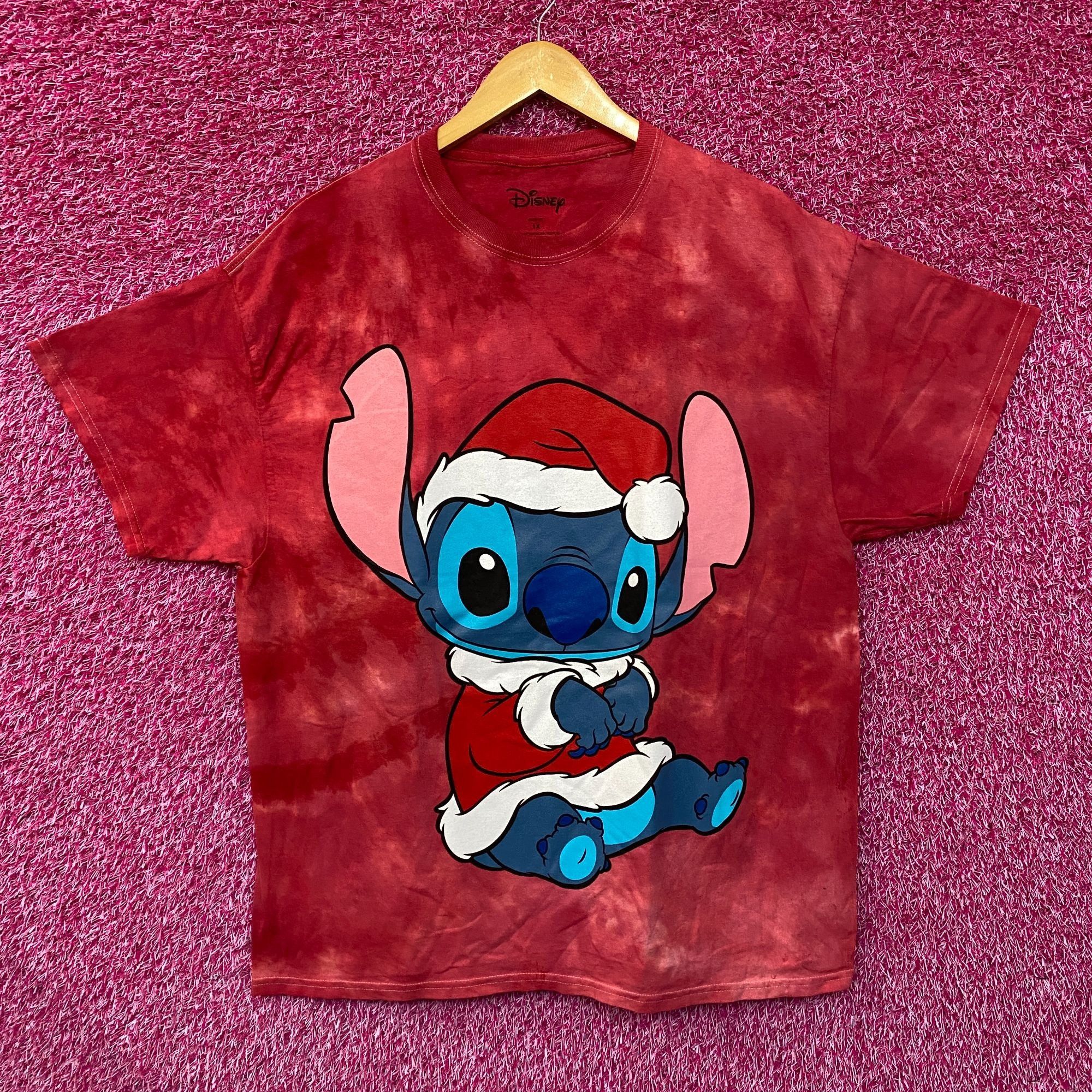 Disney Disney Santa Stitch Red Tie Dye Tshirt size 1X Size US XL / EU 56 / 4 - 1 Thumbnail