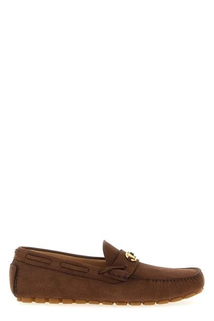 VALENTINO GARAVANI Driver Brown Suede Loafers New