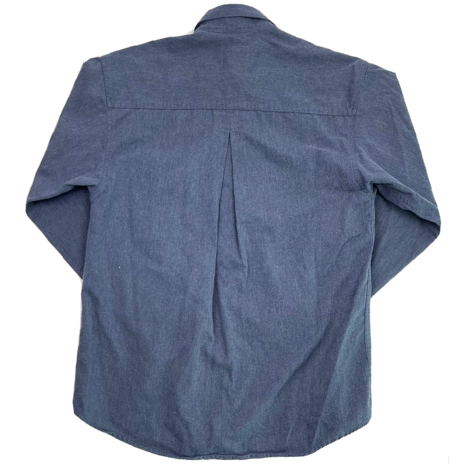 Vintage VINTAGE Woolrich Shirt Button-Down Button-Up Long Sleeve Mens M Blue Cotton Knit Fishing Logo Pocket Casual Fashion | Men’s Shirt Size US M / EU 48-50 / 2 - 3 Thumbnail