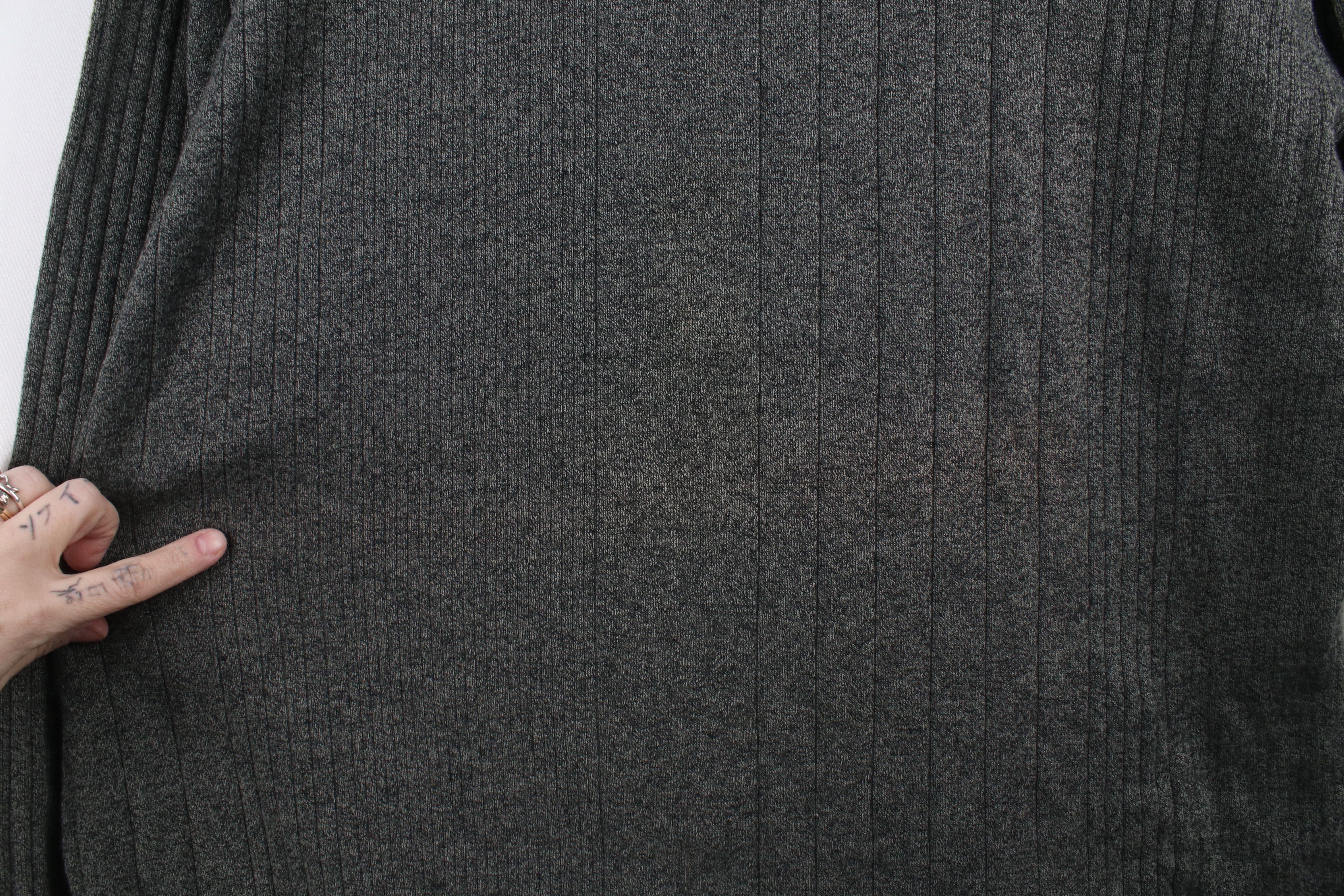 Vintage Vintage 90s Streetwear Blank Ribbed Knit Mock Neck T-Shirt Size US M / EU 48-50 / 2 - 4 Thumbnail