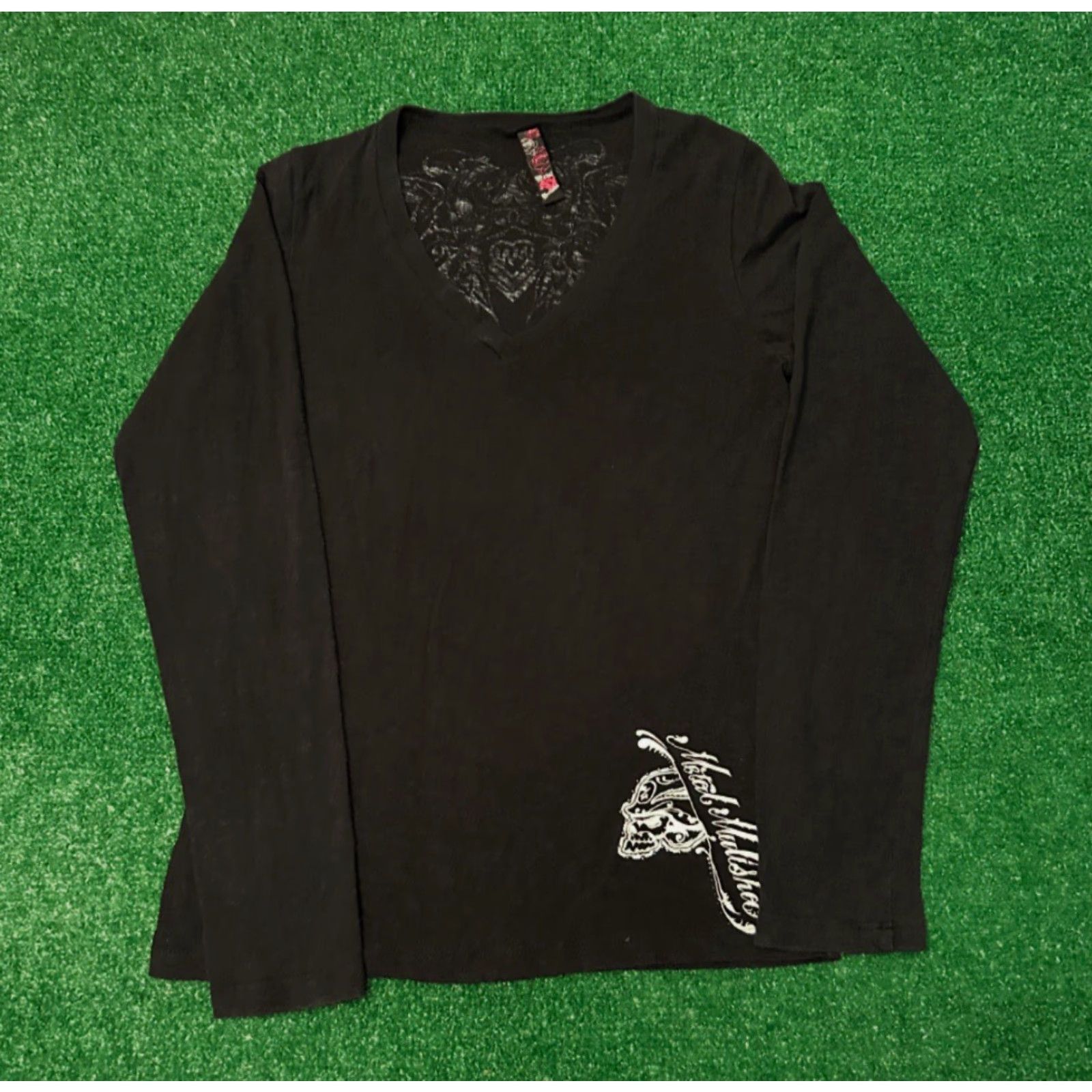 Metal Mulisha VINTAGE Metal Mulisha Skull Wings Grunge Punk Longsleeve Shirt Womens M Black Size M / US 6-8 / IT 42-44 - 2 Thumbnail