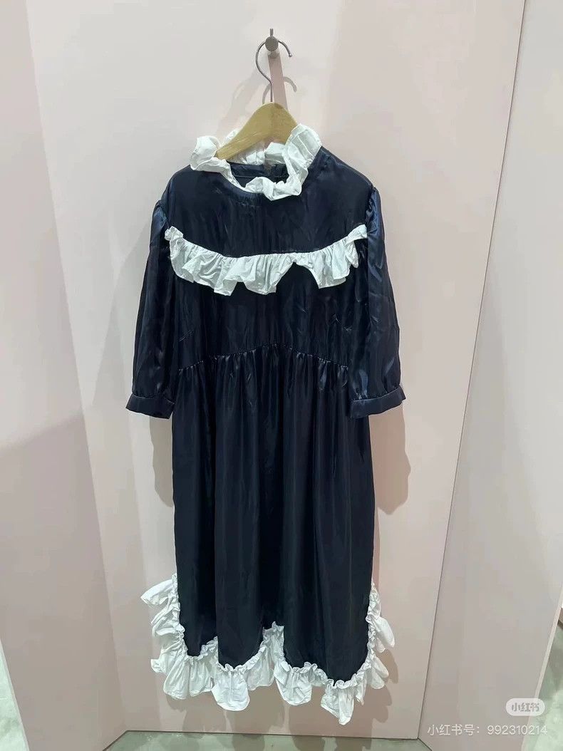 Comme des Garcons Comme Des Garcons White lace black dress 2505-Nextarrow Size XS / US 0-2 / IT 36-38 - 3 Thumbnail