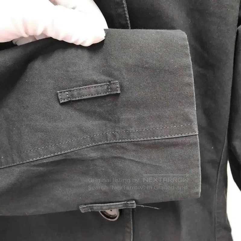 Burberry Burberry Black Long Cotton Trench Coat. Size L / US 10 / IT 46 - 8 Thumbnail