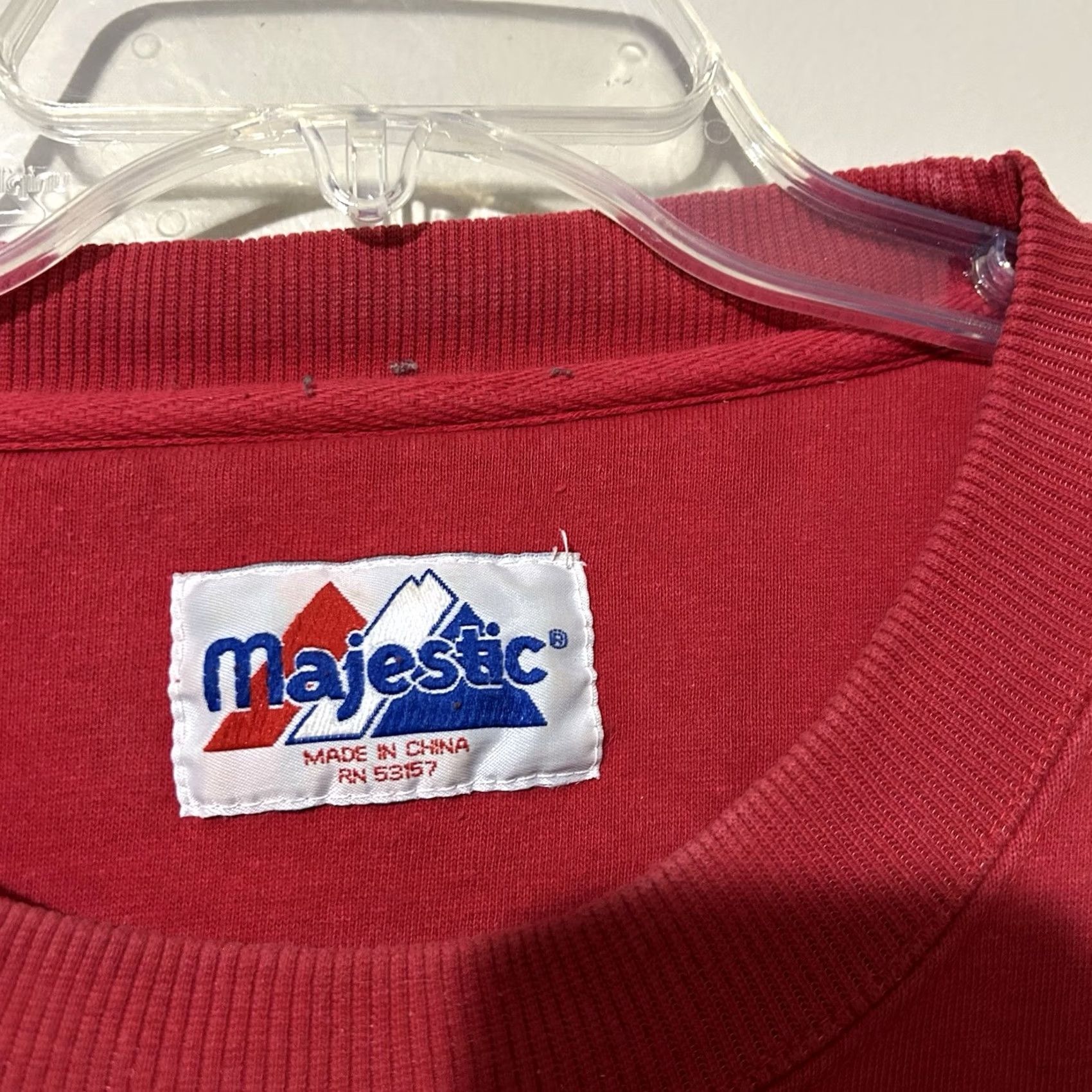 Vintage VINTAGE Buckeyes Ohio State Majestic Sweatshirt 2XL Red Mens 90s Pullover Size US XXL / EU 58 / 5 - 3 Thumbnail