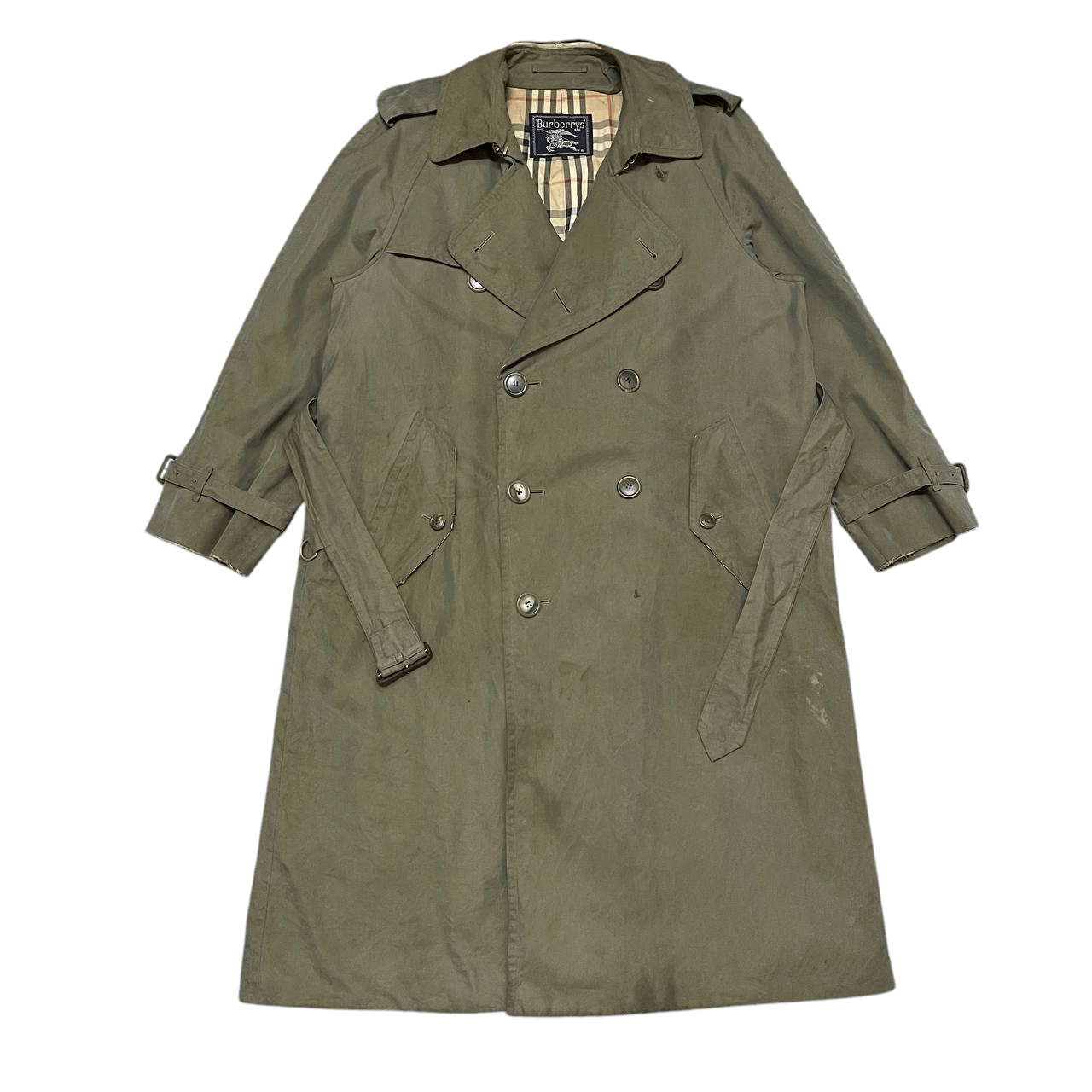 Burberry Vintage Burberry Nova Check Trench Coat Distressed Size US M / EU 48-50 / 2 - 2 Thumbnail