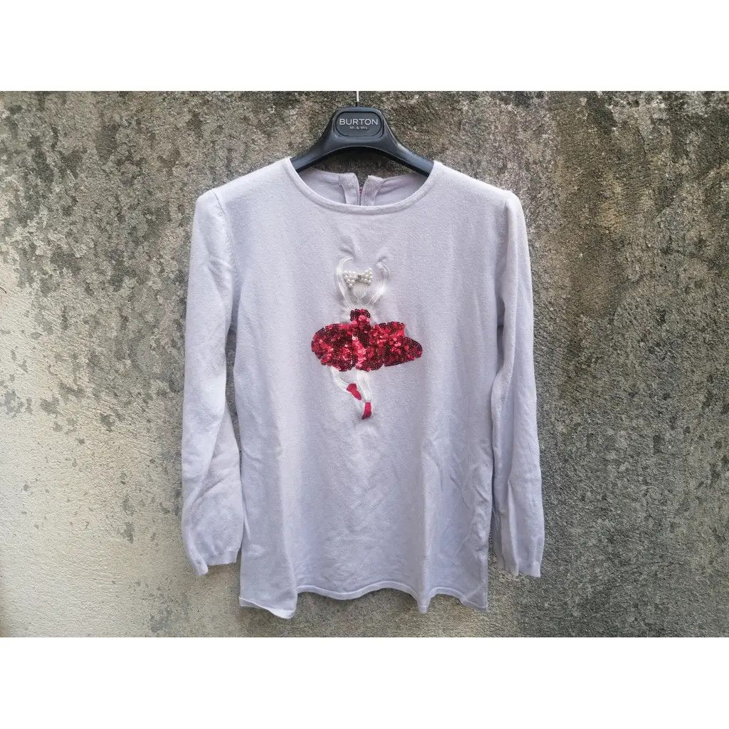 Other White Ballerina Sequin Long Sleeve Top Size S / US 4 / IT 40 - 1 Thumbnail