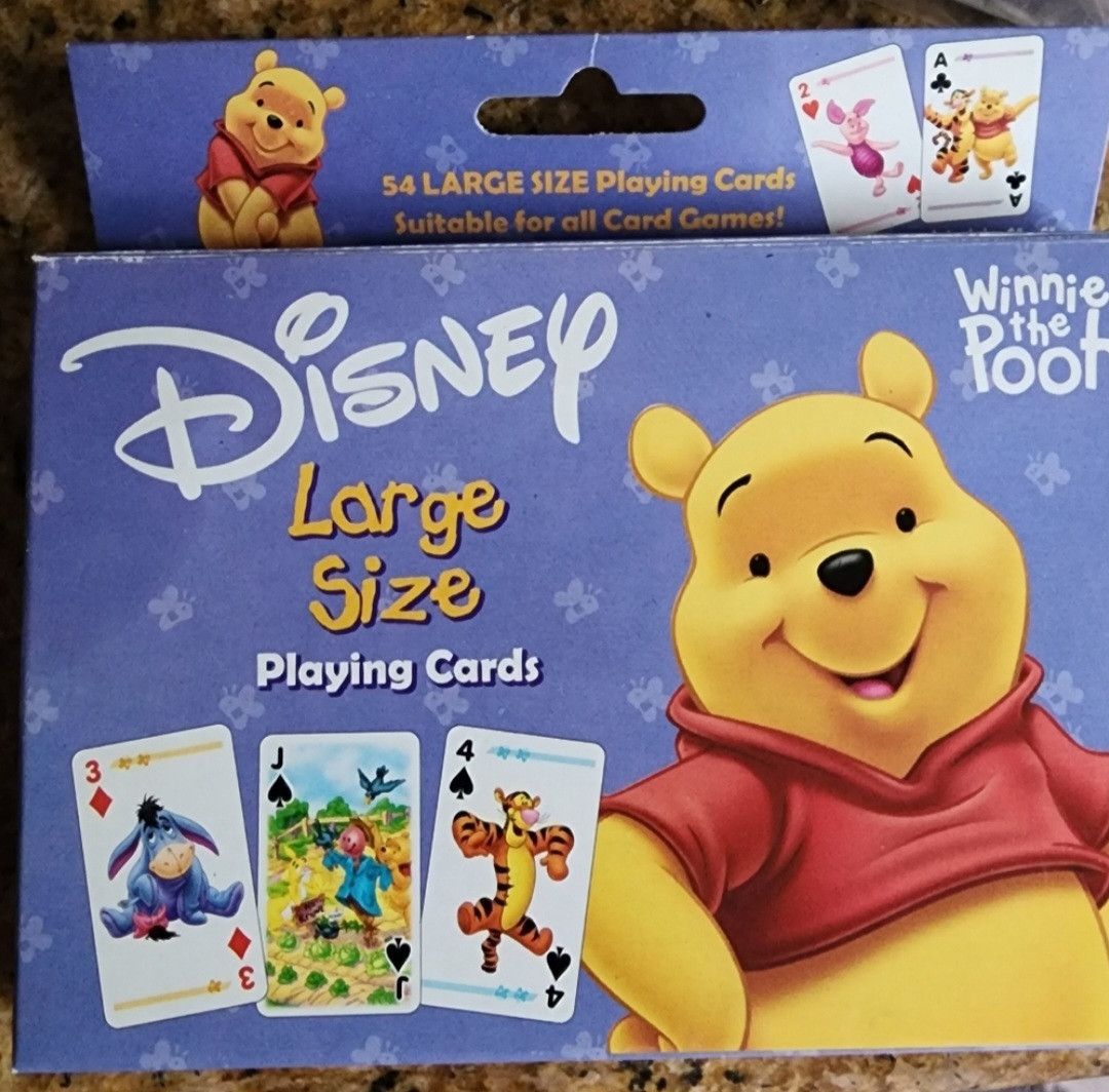 Disney NWOT Vintage BICYCLE DISNEY WINNIE THE POOH 54 Cards 3"x5" Size ONE SIZE - 1 Thumbnail