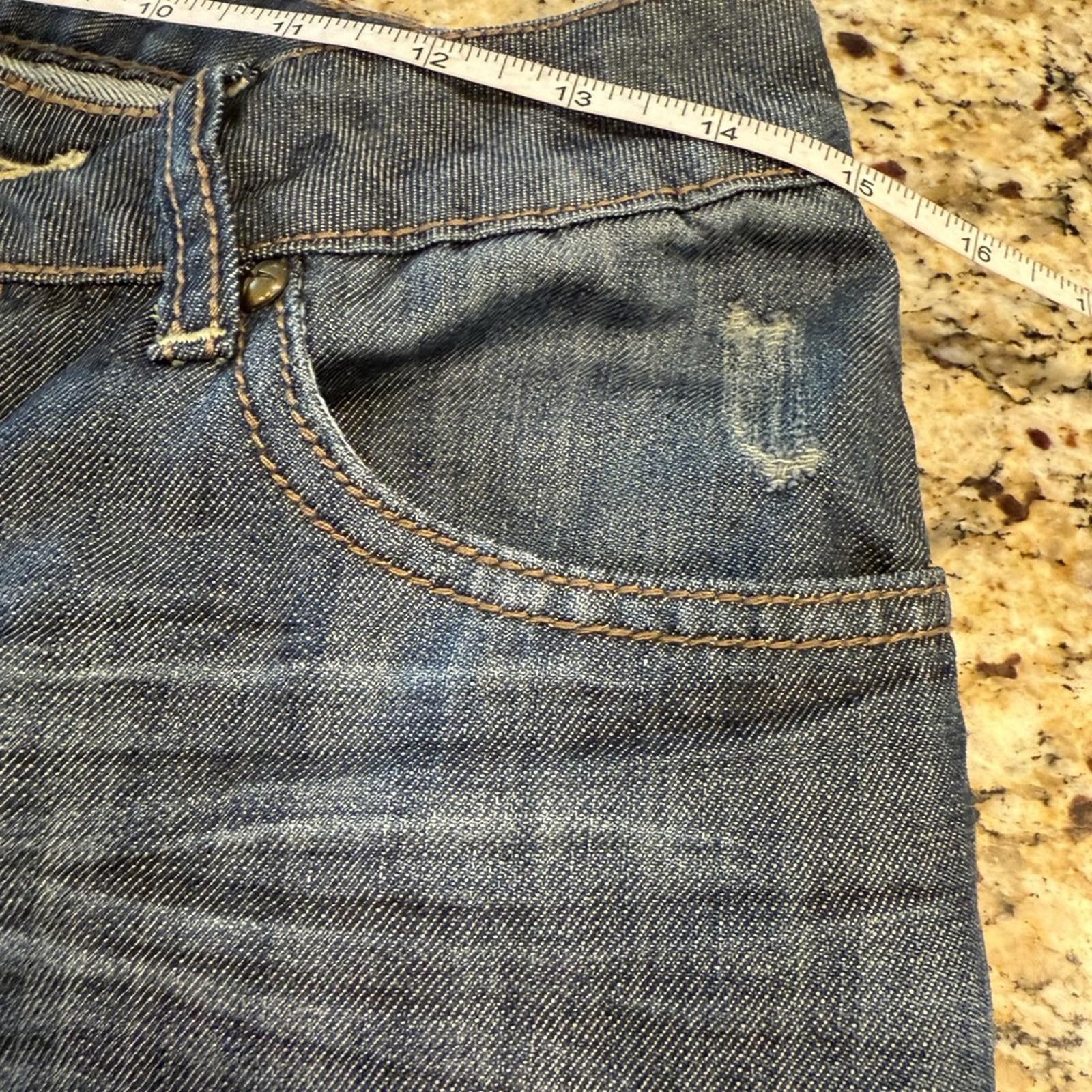 Other Adiktd distressed straight leg denim jeans lace studs 4/28” Size 27" / US 4 / IT 40 - 8 Thumbnail