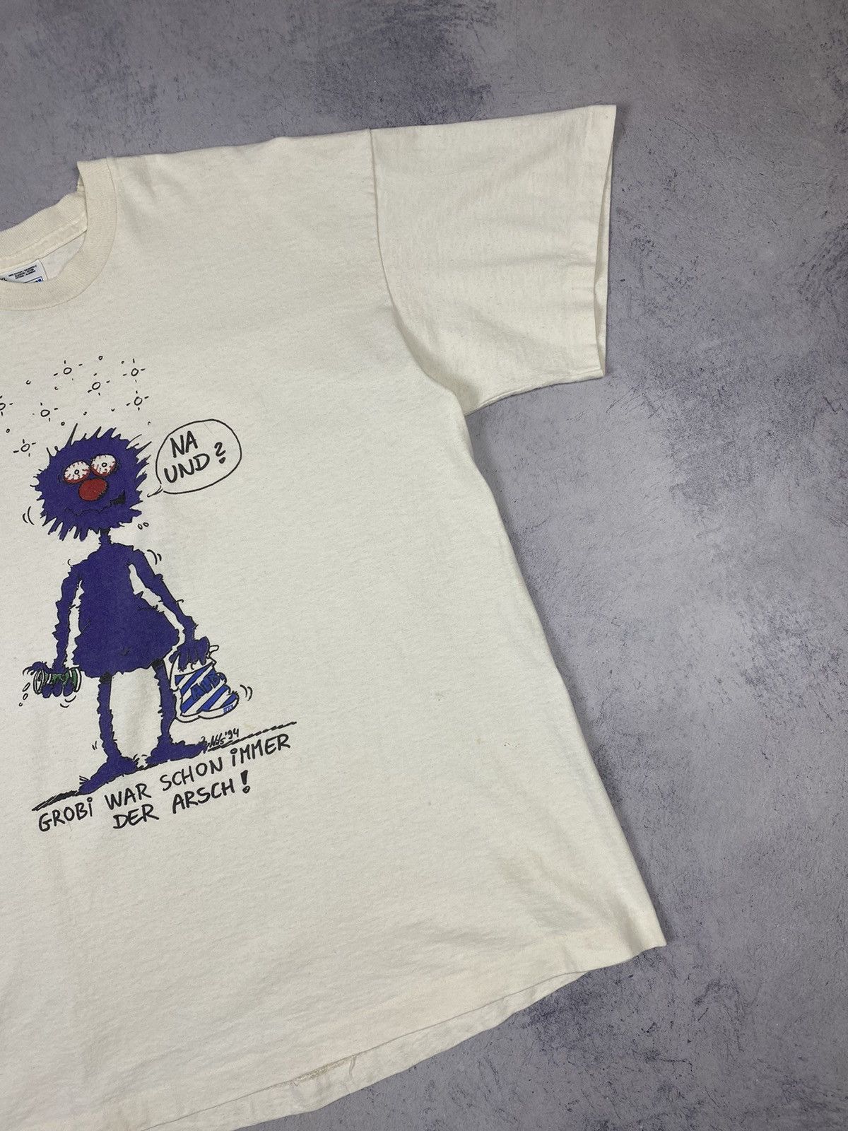Vintage Vintage 90’s Sesame Street Grover Parody Drunk T-Shirt nin Size US XL / EU 56 / 4 - 3 Thumbnail