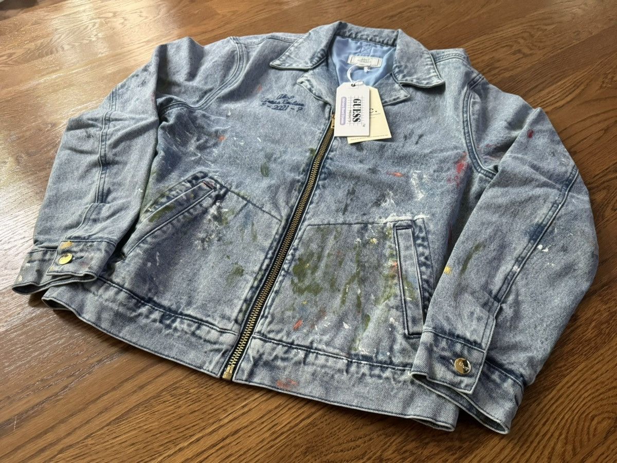 Advisory Board Crystals × Guess ABC Painted Blue Denim Jacket ABCd. Artist Recluse Jean Size US S / EU 44-46 / 1 - 5 Thumbnail