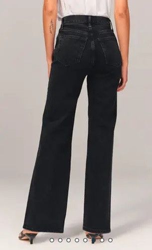 Abercrombie & Fitch Abercrombie & Fitch 90s Relaxed Fit High Waist Jeans Black Size 25" / US 0 / IT 36 - 2 Thumbnail