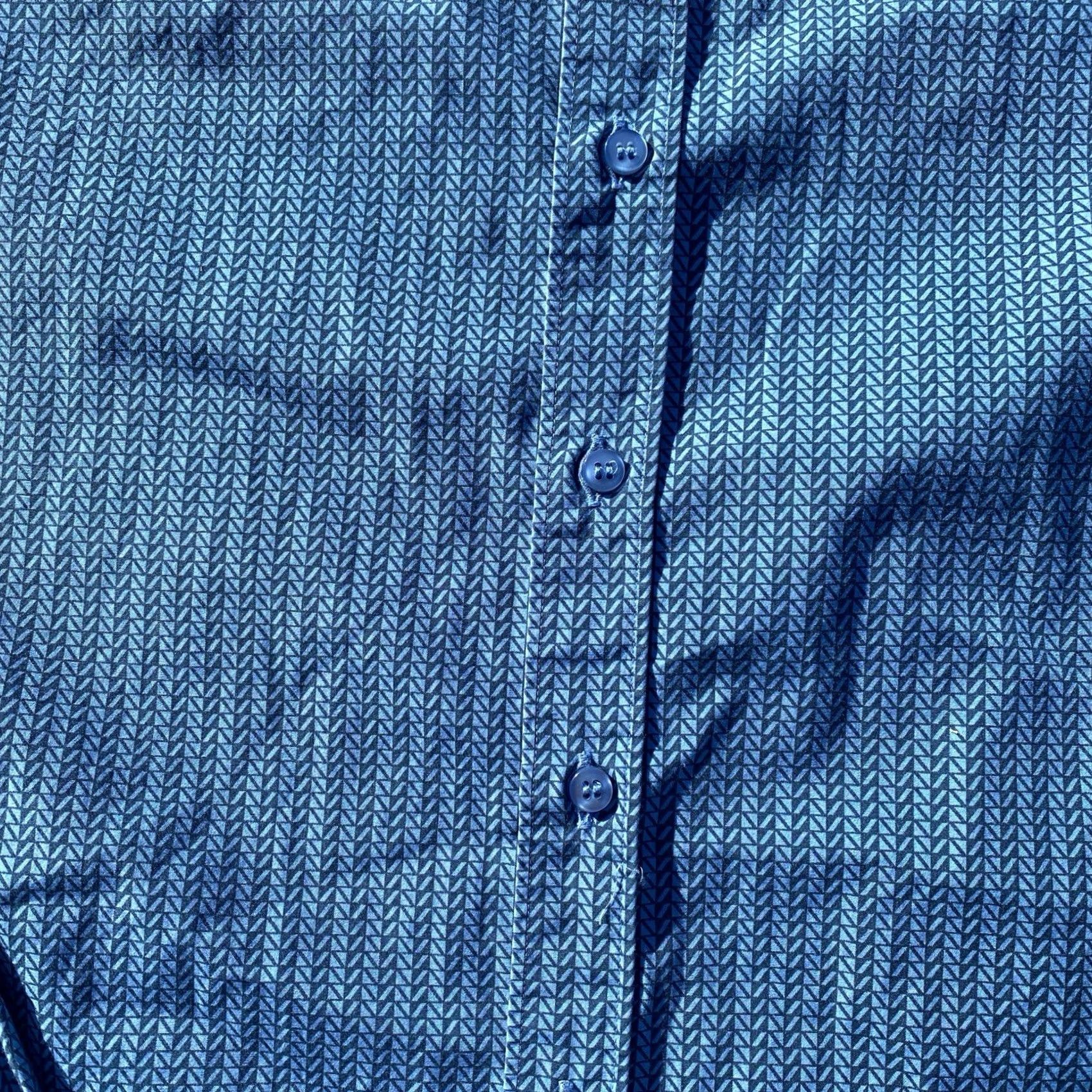 Vintage Thomas Pink Mens Dress Shirt 16.5 Blue Pinstripe Classic Shirt Mens Regular Long Sleeve Button Cuff Size US XL / EU 56 / 4 - 2 Thumbnail