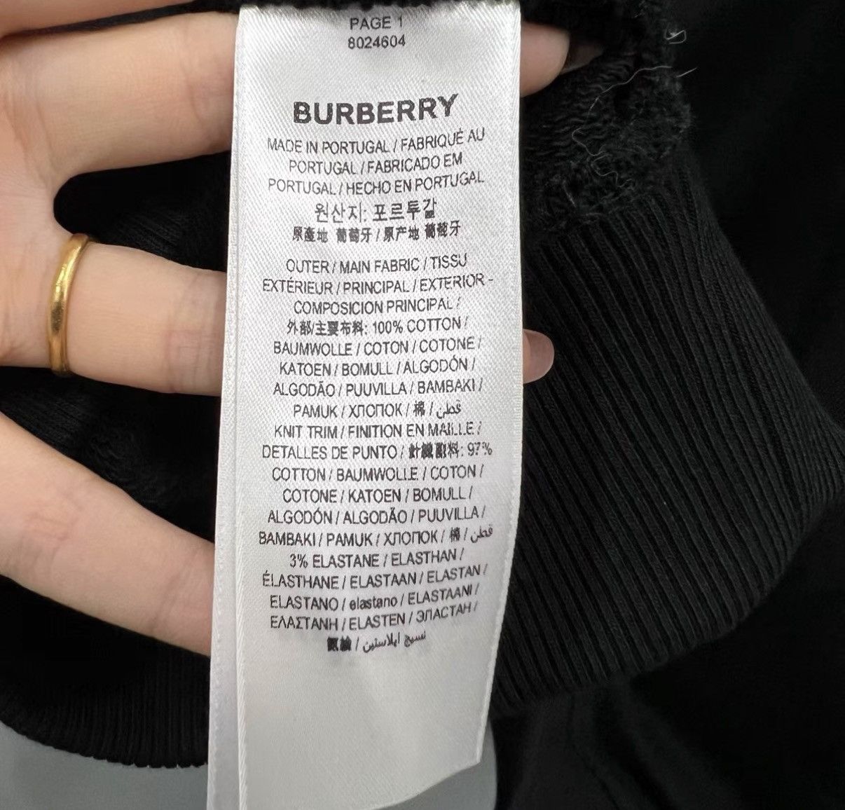 Burberry Burberry Black TB Logo Print Hoodie J41 Size XXL / US 16-18 / IT 52-54 - 3 Thumbnail
