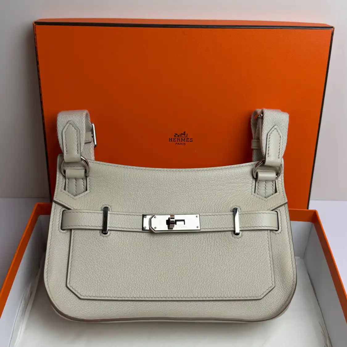 Hermes Hermes Jypsiere new white Evercolor cowhide leather Jypsiere bag shoulder bag si Size ONE SIZE - 1 Thumbnail