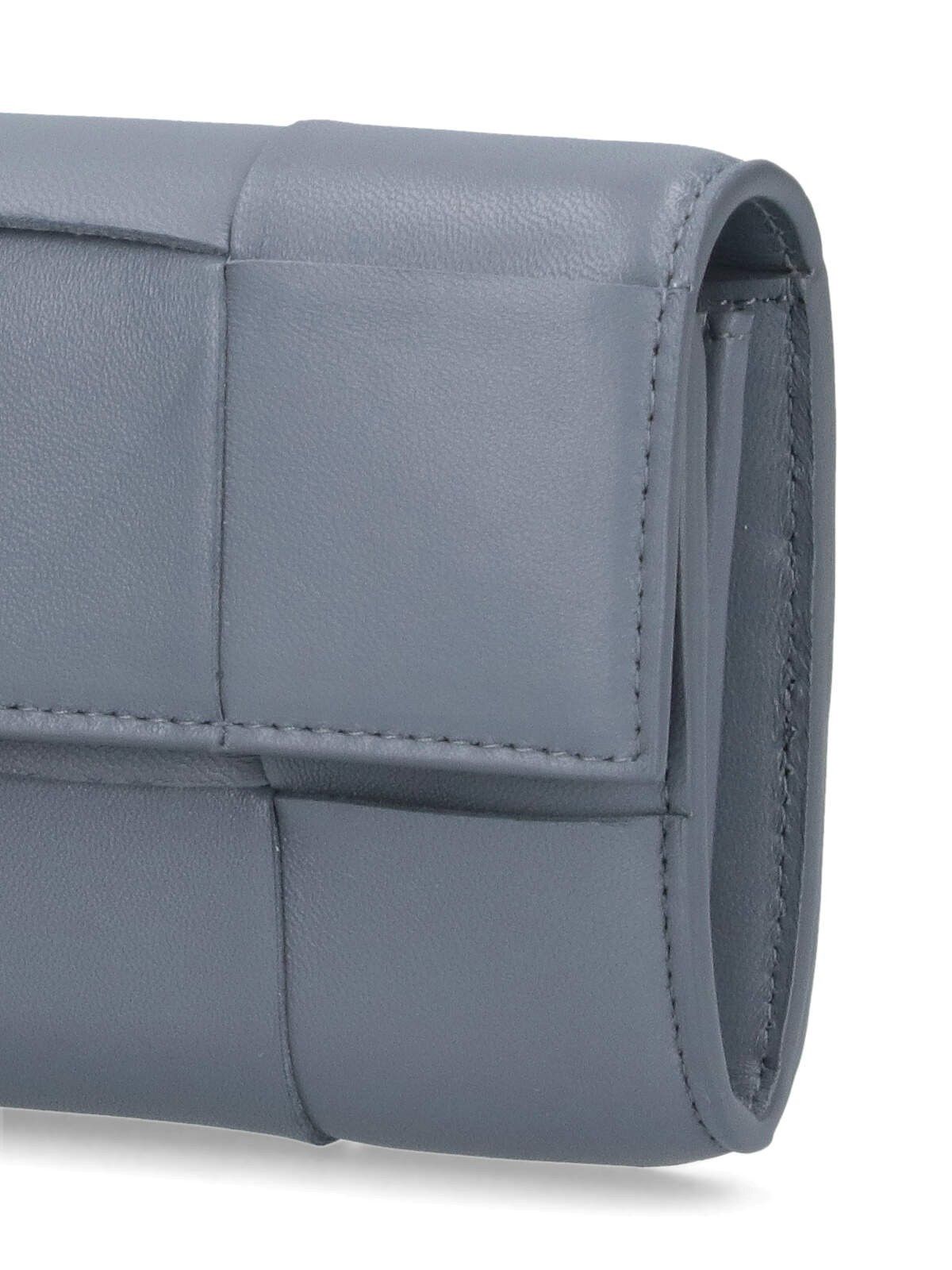Bottega Veneta o1n1vont0525 Size: OS / Cassette Large Flap Wallet Grey Size ONE SIZE - 4 Thumbnail