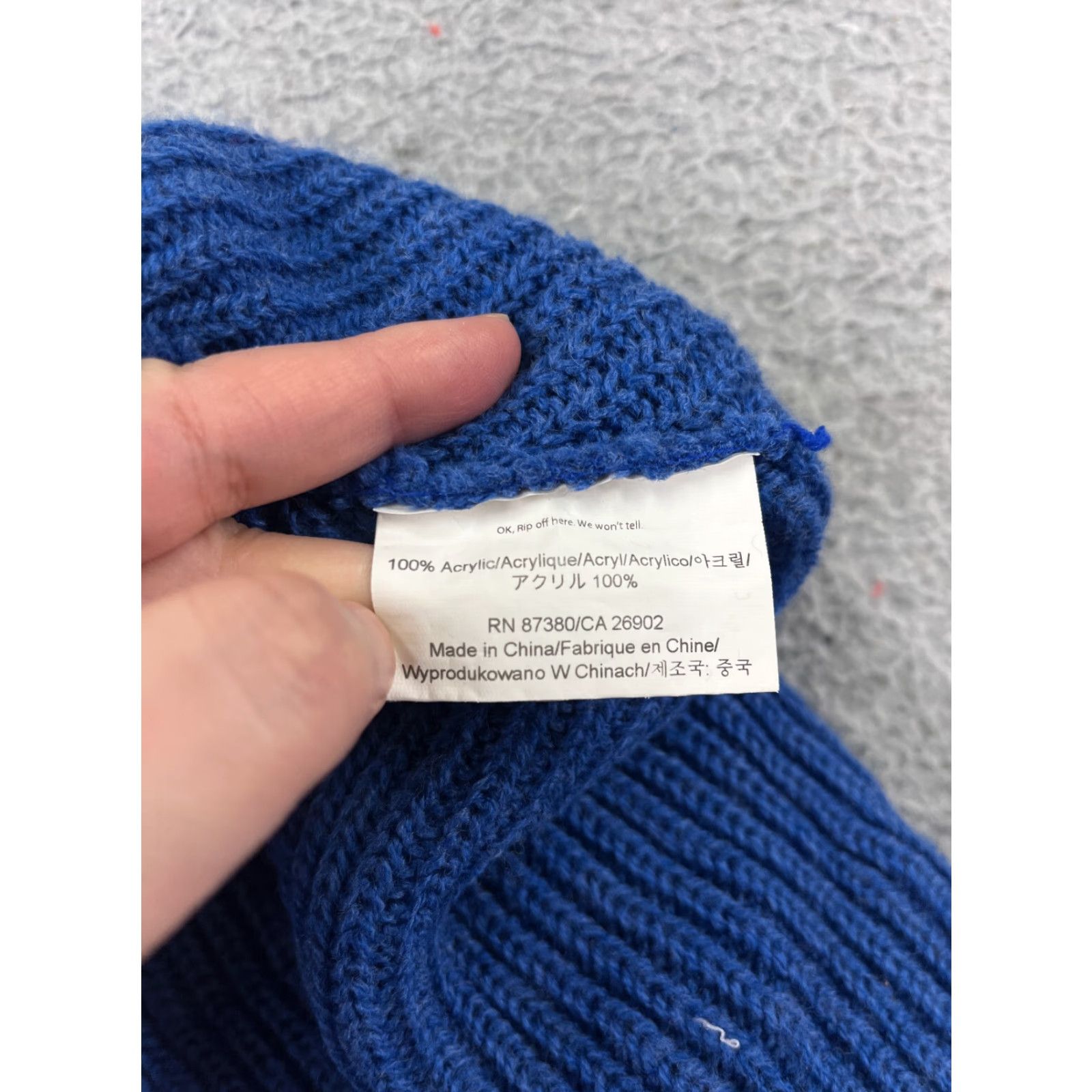 Burton Burton Beanie Hat Adult One Size Blue Knit 100% Acrylic Ski Snowboard Logo Winter Casual Mens Size ONE SIZE - 6 Thumbnail
