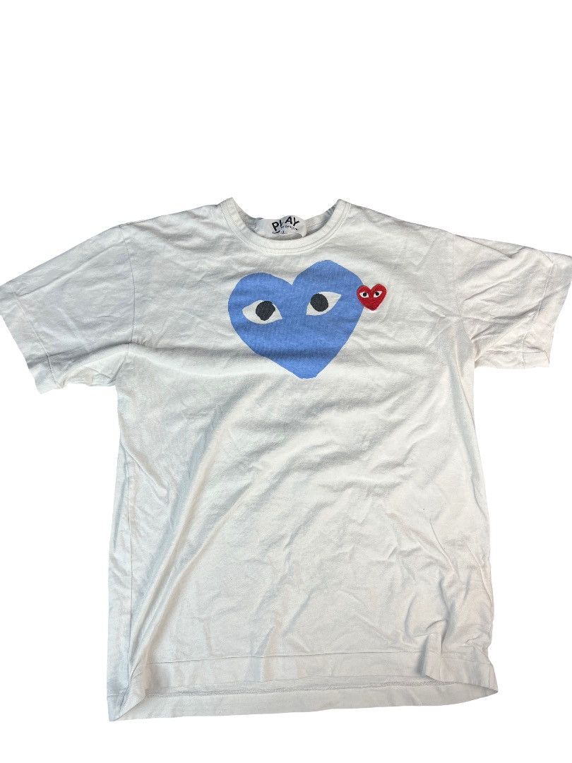 Comme des Garcons Comme des Garçons PLAY Heart T-Shirt (Blue/Red) – Size L Size US L / EU 52-54 / 3 - 1 Thumbnail