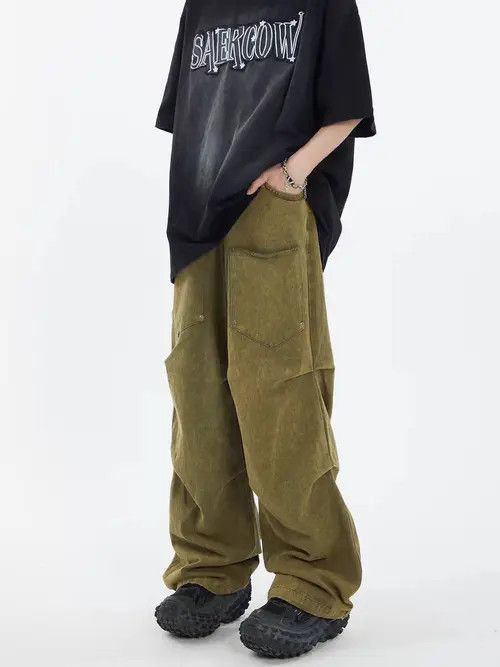 Japanese Brand Atsuko x Mita Retro High Street Hip Hop Loose Casual Pants Size US 31 - 7 Thumbnail