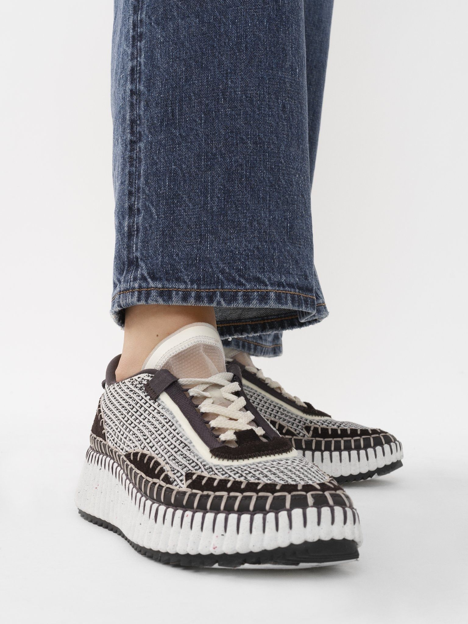 Chloe oc11z0525 Nama Sneakers in Black/White Size US 9 / IT 39 - 5 Thumbnail