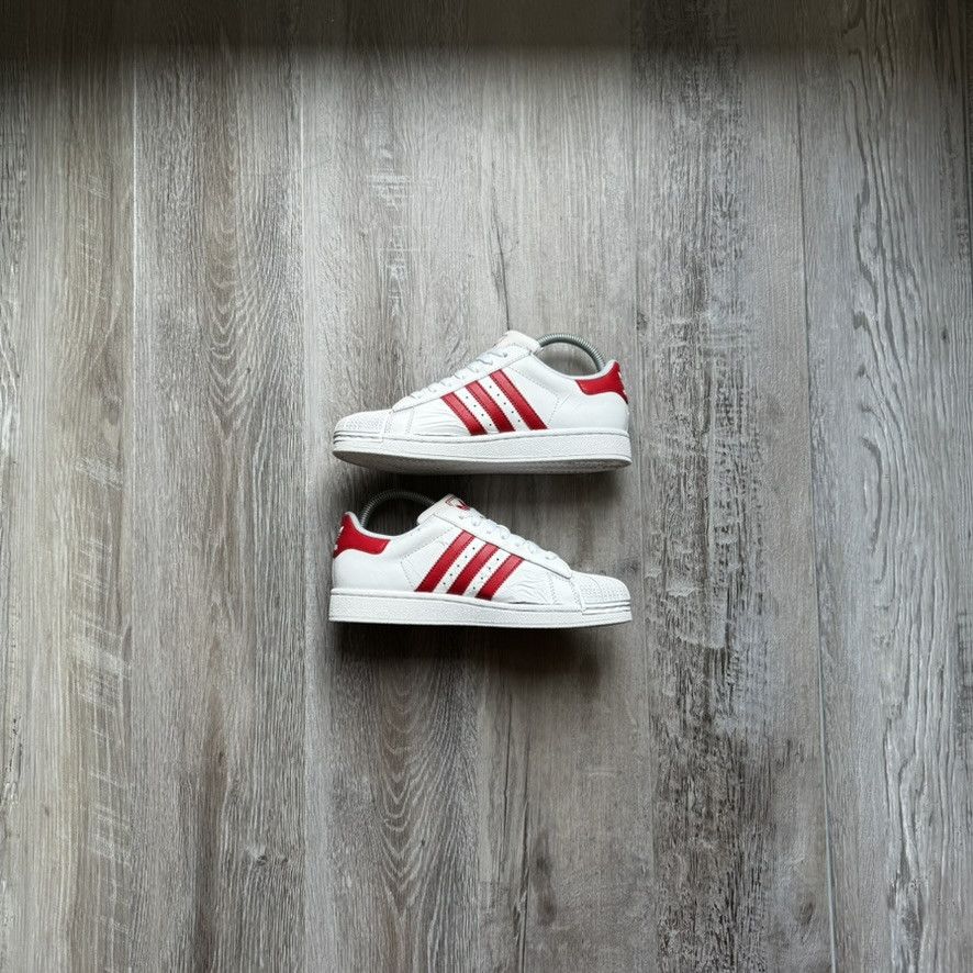 Adidas × Vintage ADIDAS • Superstar 2 "White/Red" (4.5M) Size US 5 / EU 37 - 2 Thumbnail