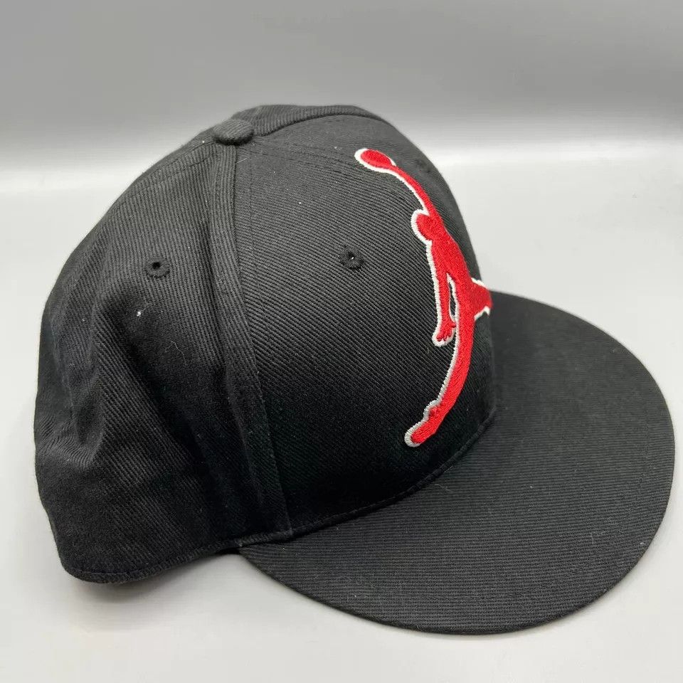 Jordan Brand Air Jordan Hat Men 7 1/2 Black Red Jumpman Fitted Cap Size ONE SIZE - 3 Thumbnail