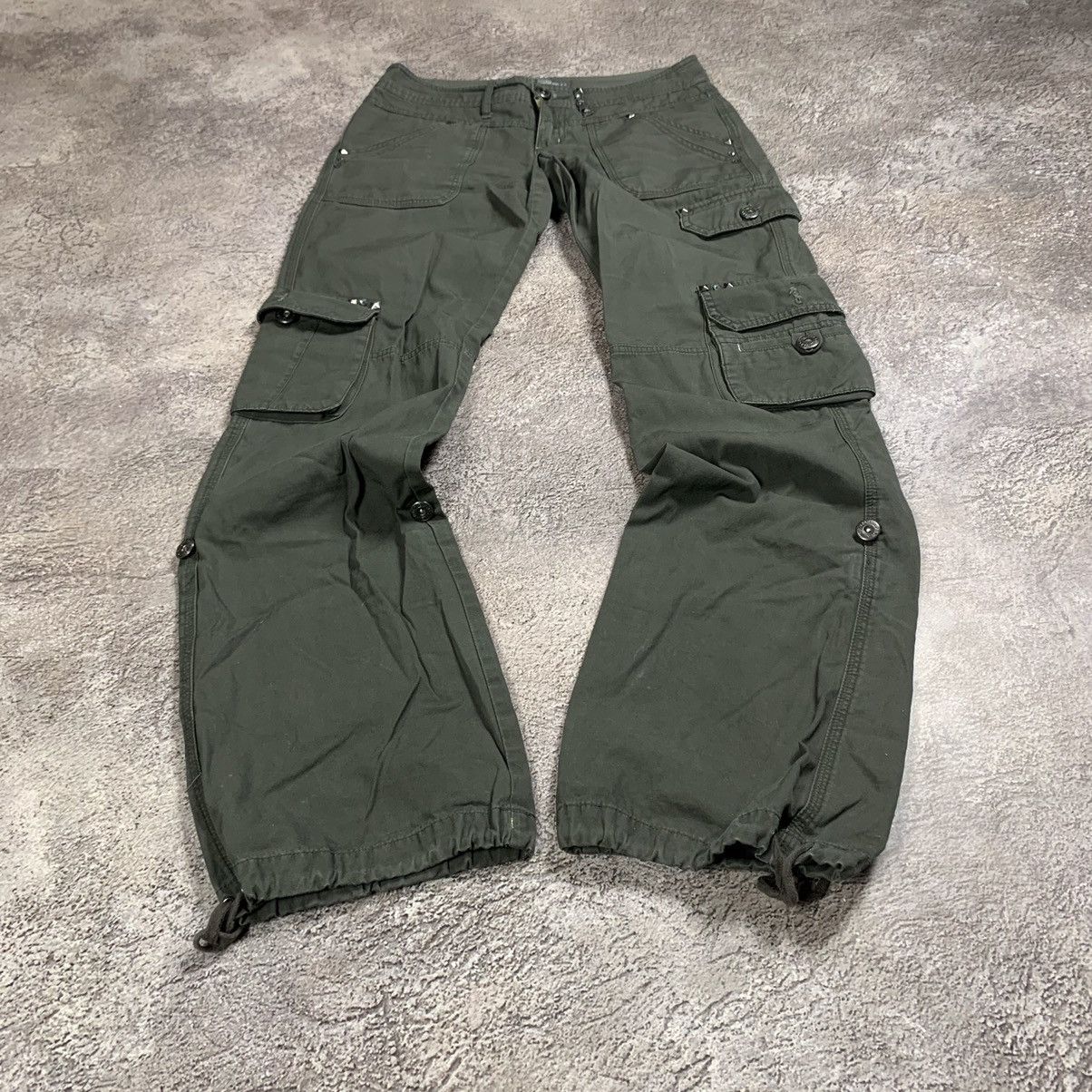 Vintage Vintage 90s Baggy Cargo Pants Parachute Flared Streetwear 27 Size 27" / US 4 / IT 40 - 1 Thumbnail