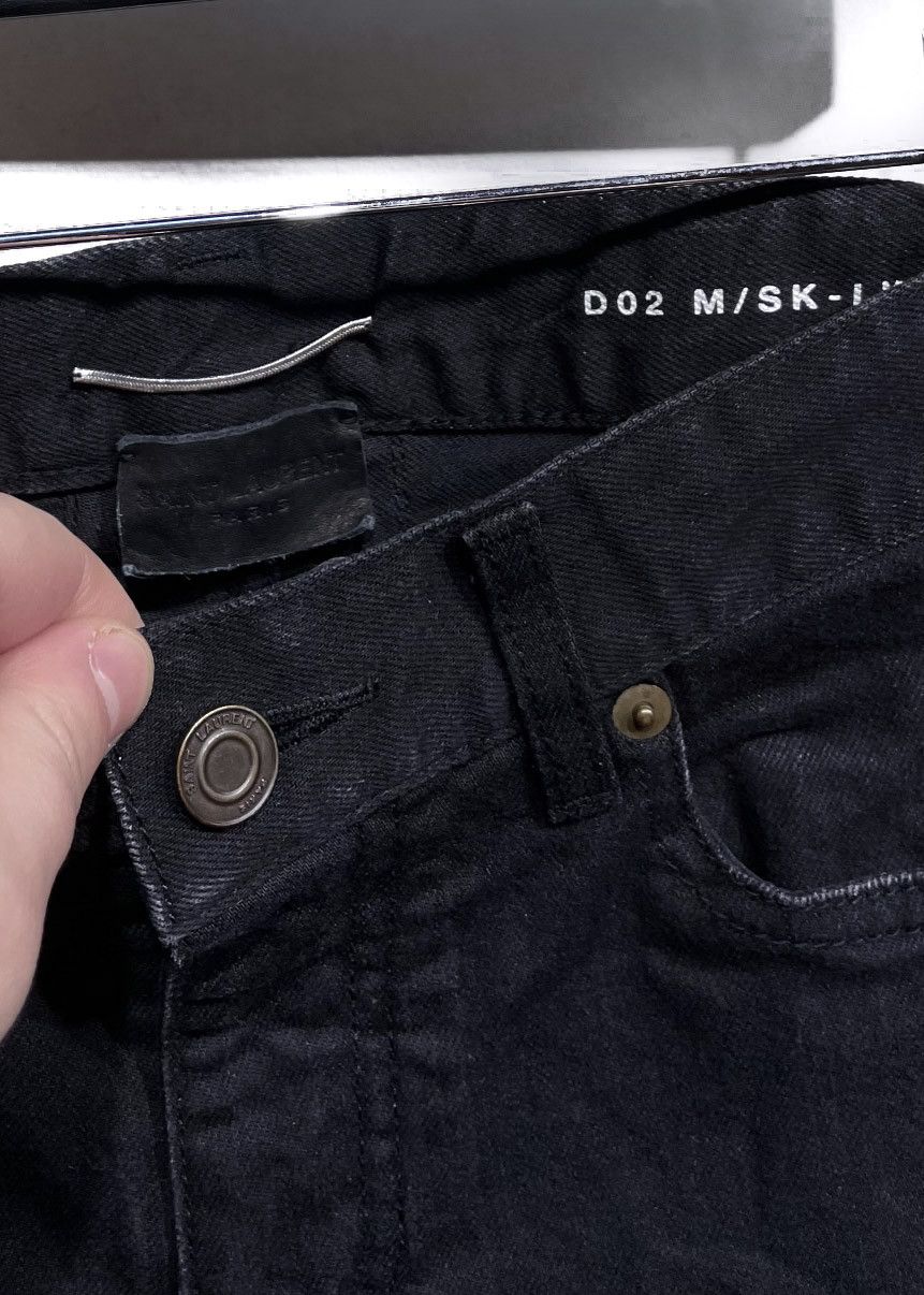 Saint Laurent Paris Saint Laurent D02 Black Knee Slit Skinny Jeans Size US 27 - 4 Thumbnail