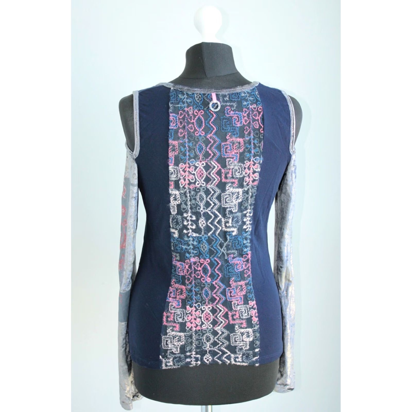 Vintage Save the Queen womens shirt blouse XL Blue Size XL / US 12-14 / IT 48-50 - 6 Thumbnail