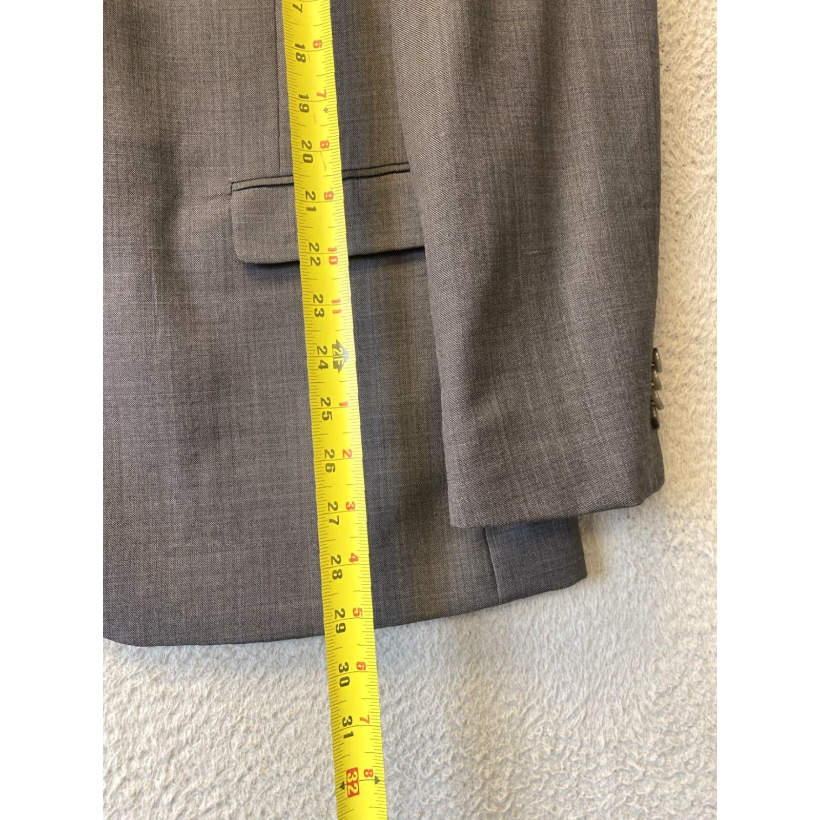 Tommy Hilfiger Tommy Hilfiger Men's Sport Coat Gray Wool Corduroy Regular Fit 42R Blazer Casual Size 42R - 4 Thumbnail