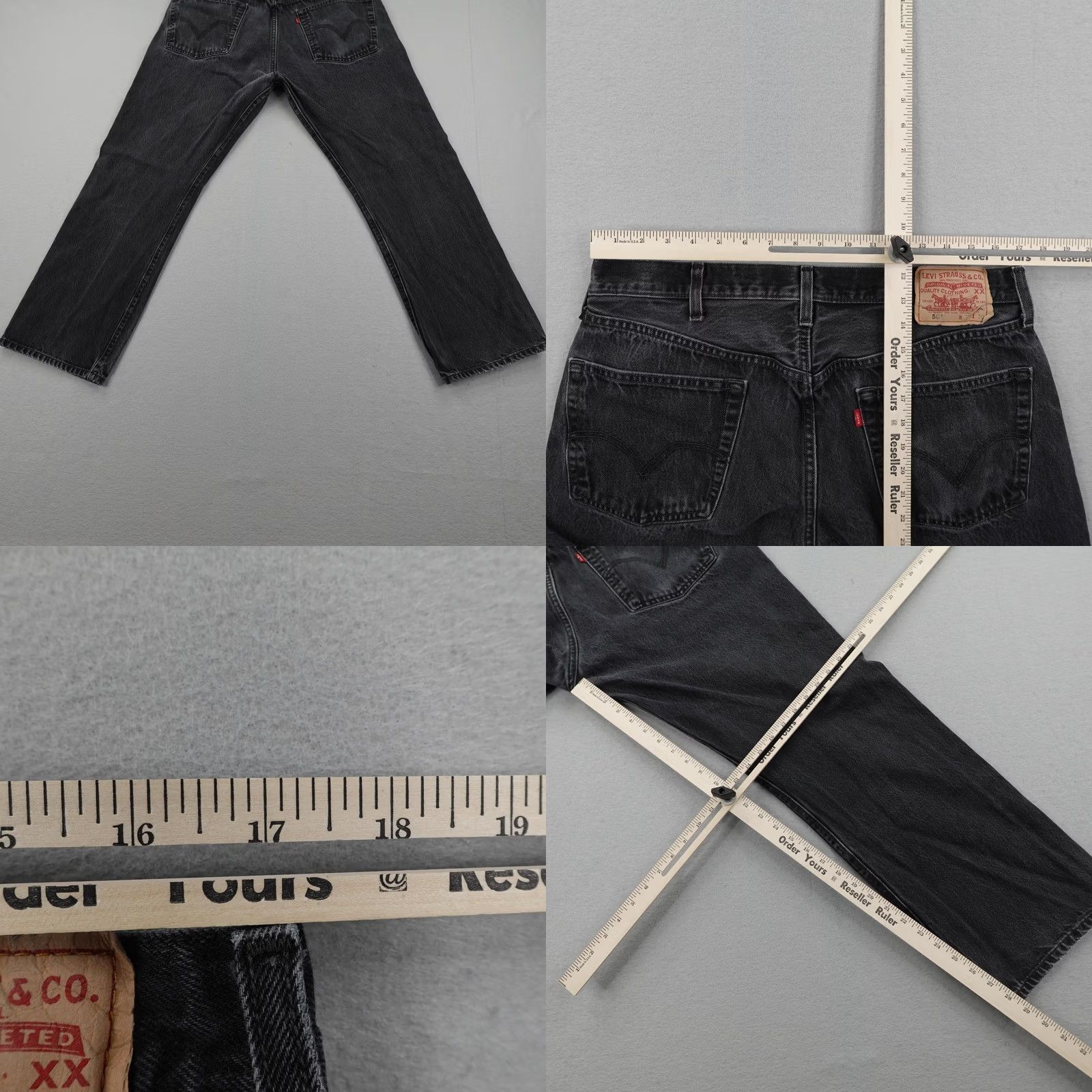Levi's Vintage Levi'S Jeans Mens 38x30 Black Denim 501 Straight Leg Faded Button Fly Y K - Size US 38 / EU 54 - 8 Thumbnail
